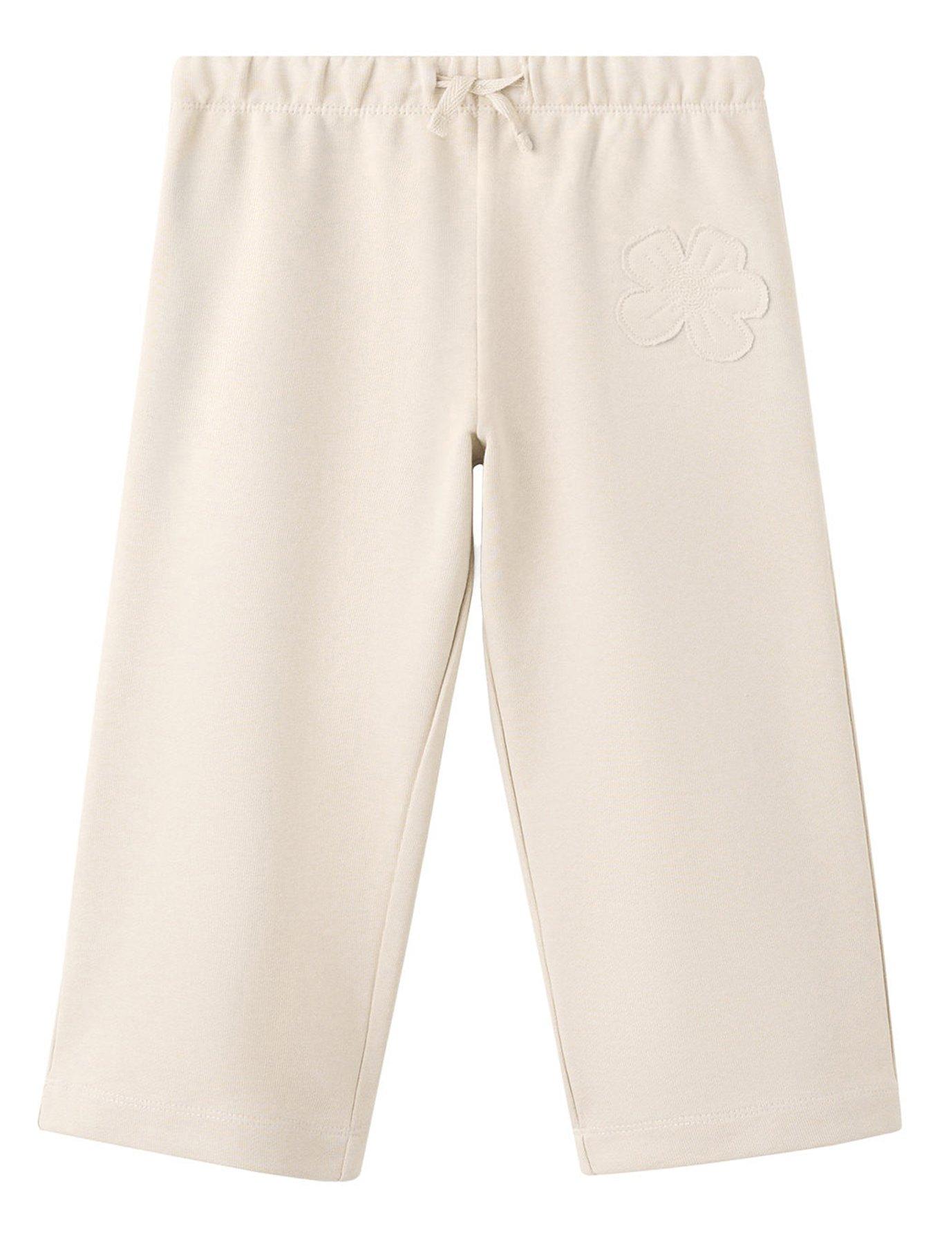 Mango Younger Girls Flower Joggers - Beige