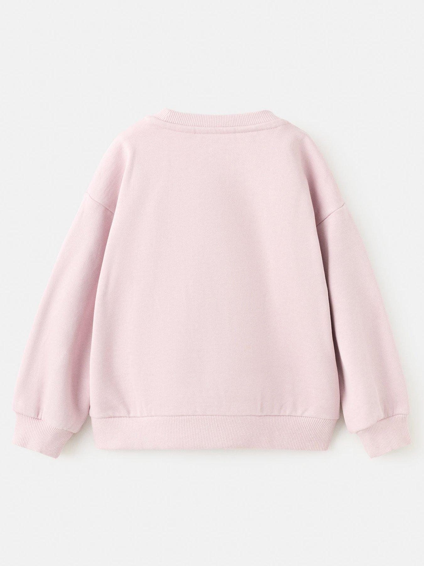 Image 3 of 6 of Mango Younger Girls Hello Kitty Pouch Pocket Sweatshirt - Pink
