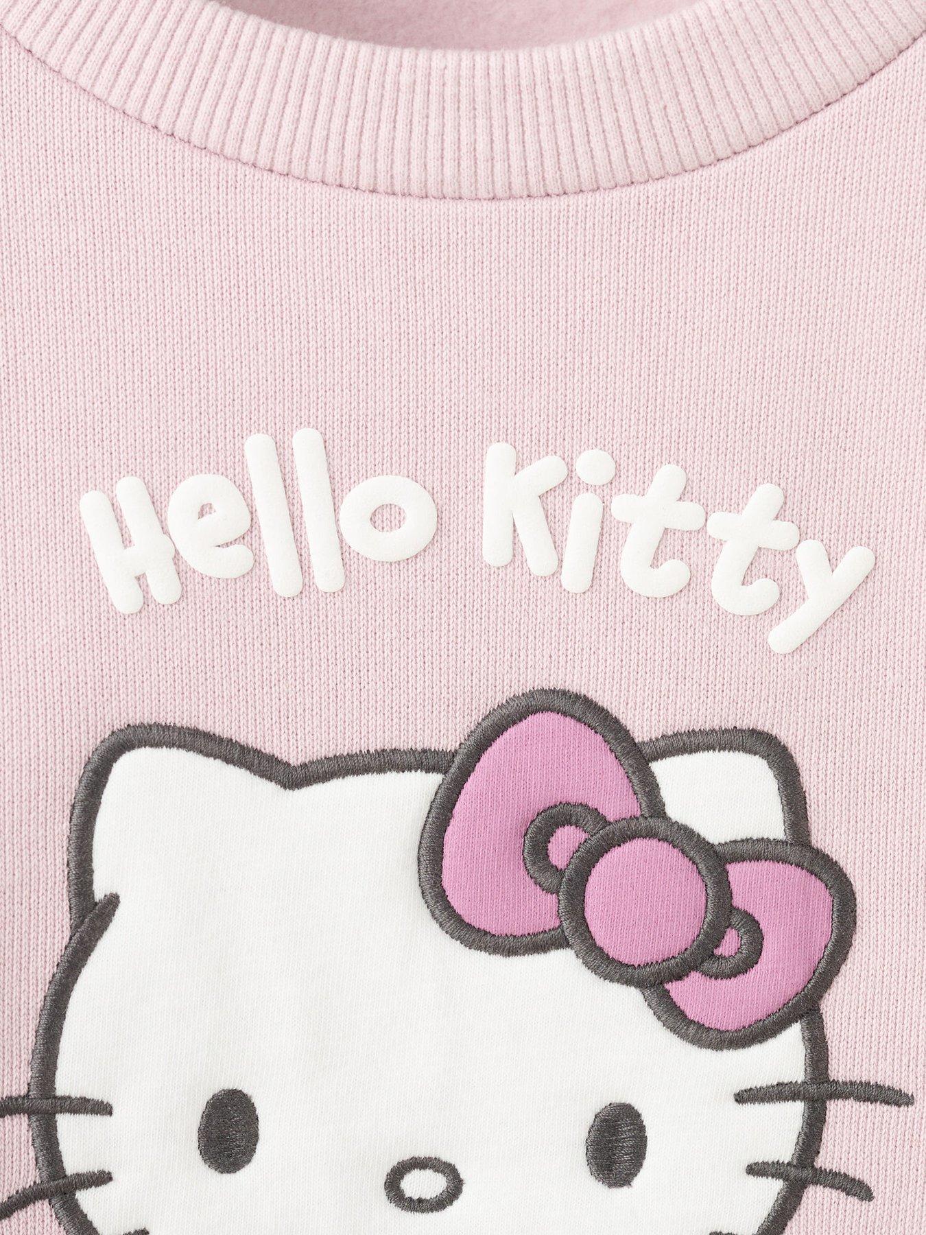 Image 5 of 6 of Mango Younger Girls Hello Kitty Pouch Pocket Sweatshirt - Pink