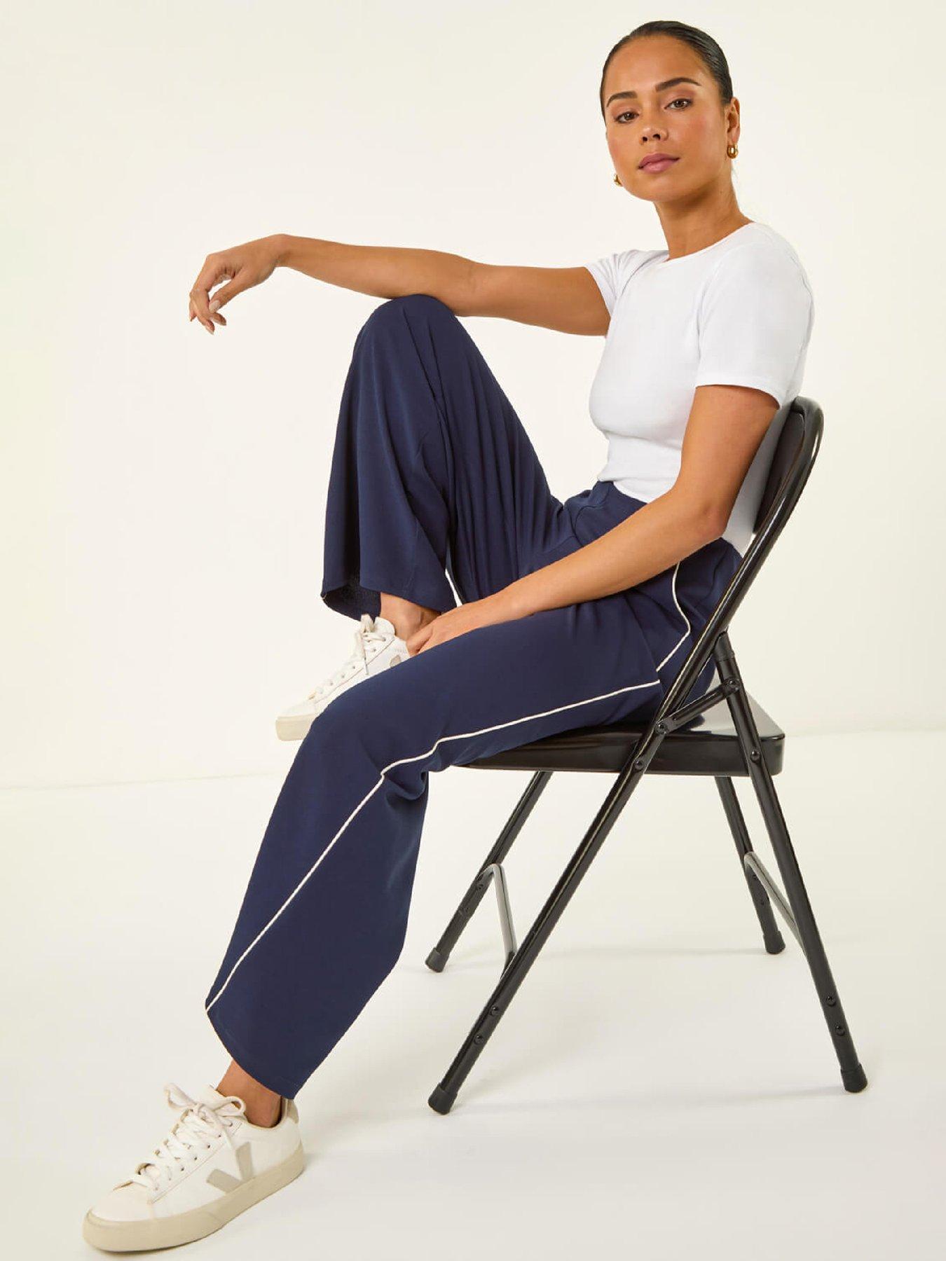 Roman Petite Side Seam Stretch Trouser - Navy