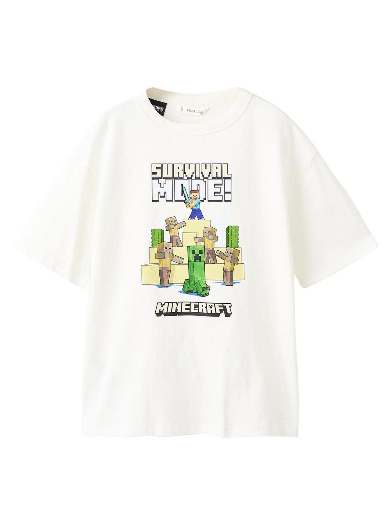 Mango Boys Minecraft Graphic T-Shirt - Light Cream