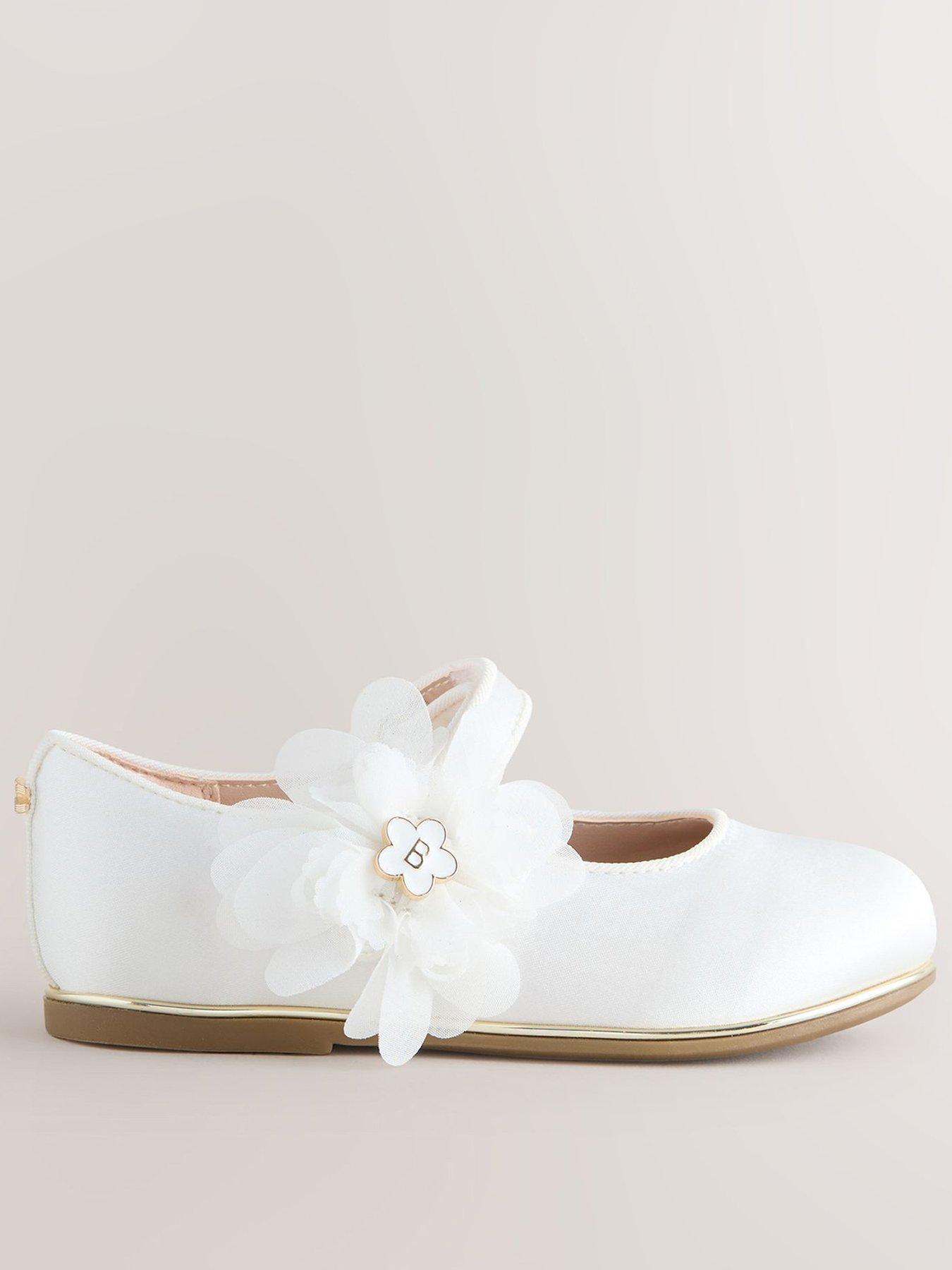 Ted Baker Younger Girls Corsage Occasion Shoes - White