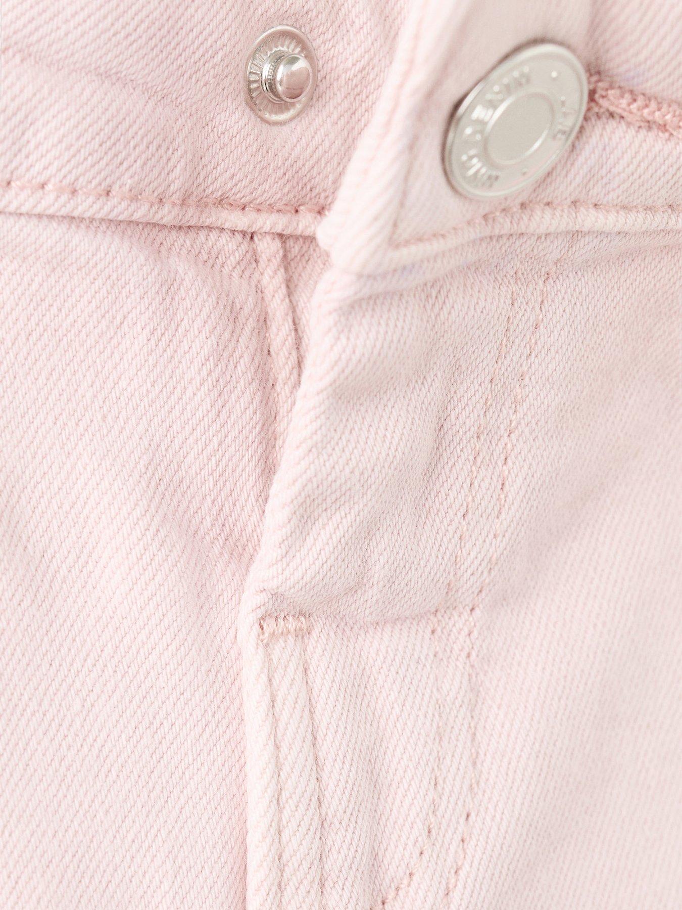  image of mango-younger-girls-star-patch-wide-leg-jeans-pink