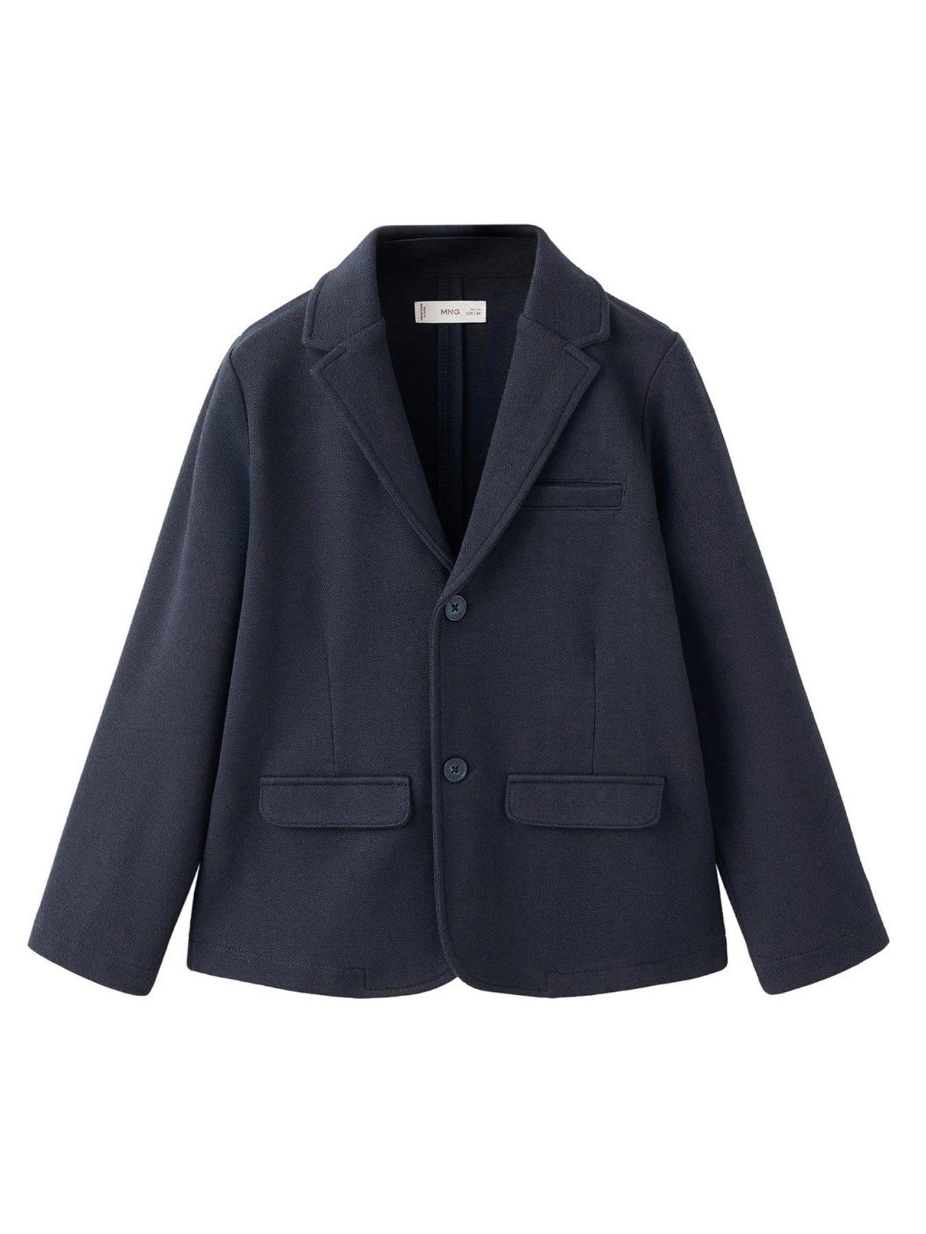  image of mango-boys-jersey-blazer-navy