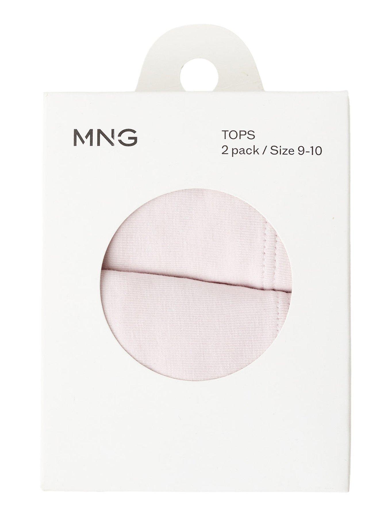 Image 2 of 4 of Mango Girls 2 Pack Crop Tops - Light Pink