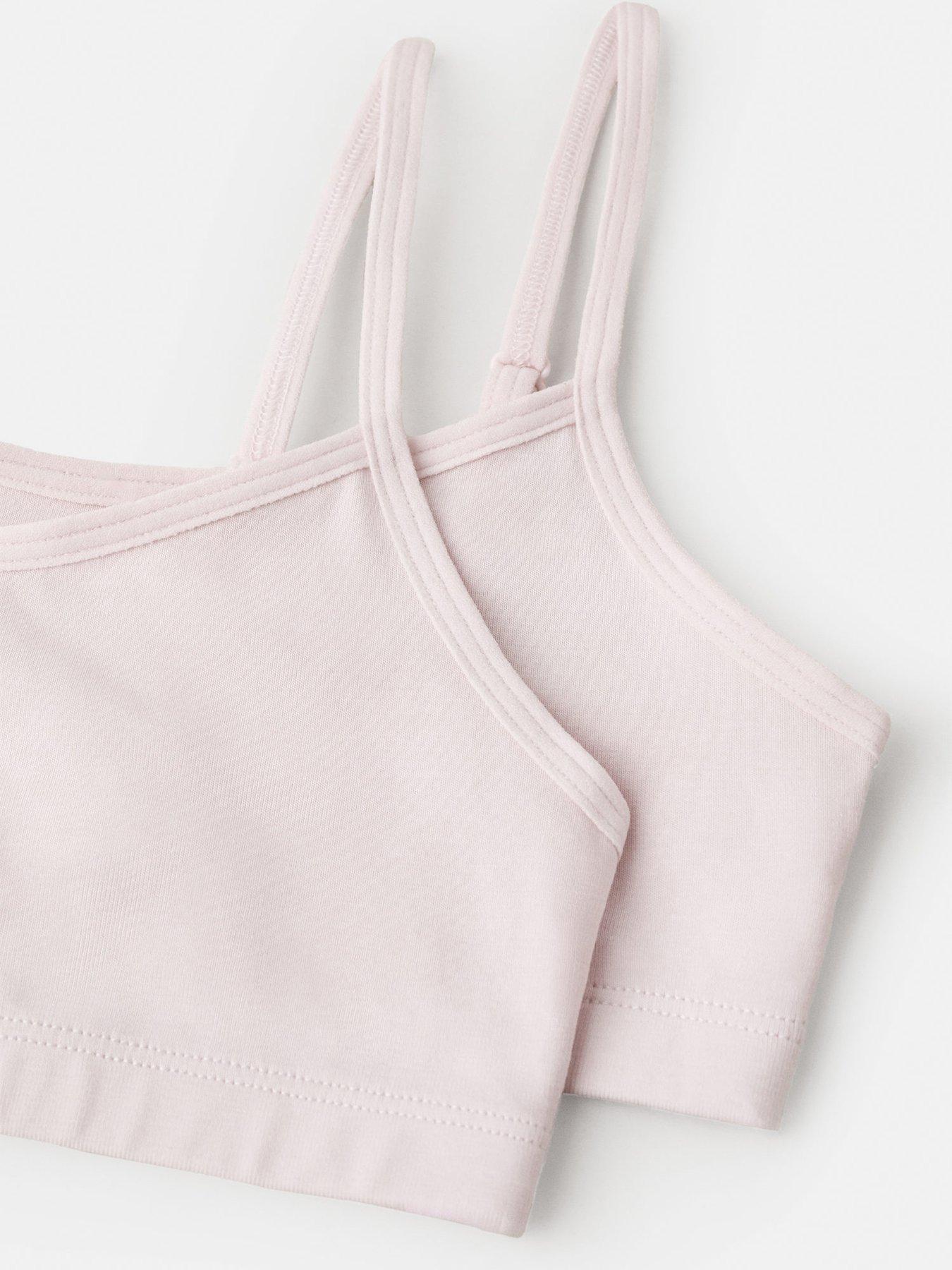 Image 4 of 4 of Mango Girls 2 Pack Crop Tops - Light Pink
