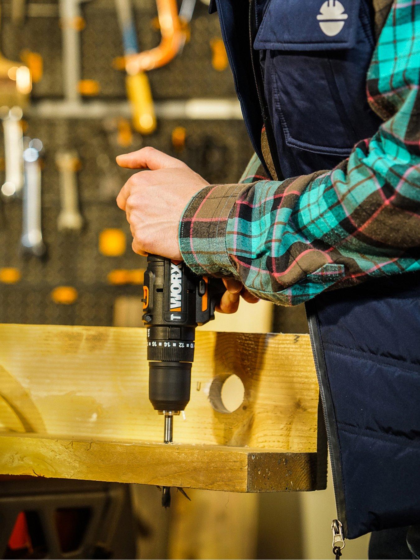  image of worx-20v-powershare-50nm-cordless-hammer-drill-with-x2-20ah-battery-amp-51pc-bit-kit