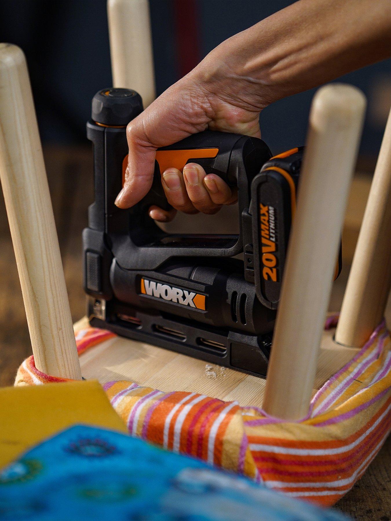  image of worx-20v-powershare-cordless-95mm-narrow-crown-stapler-tool-only