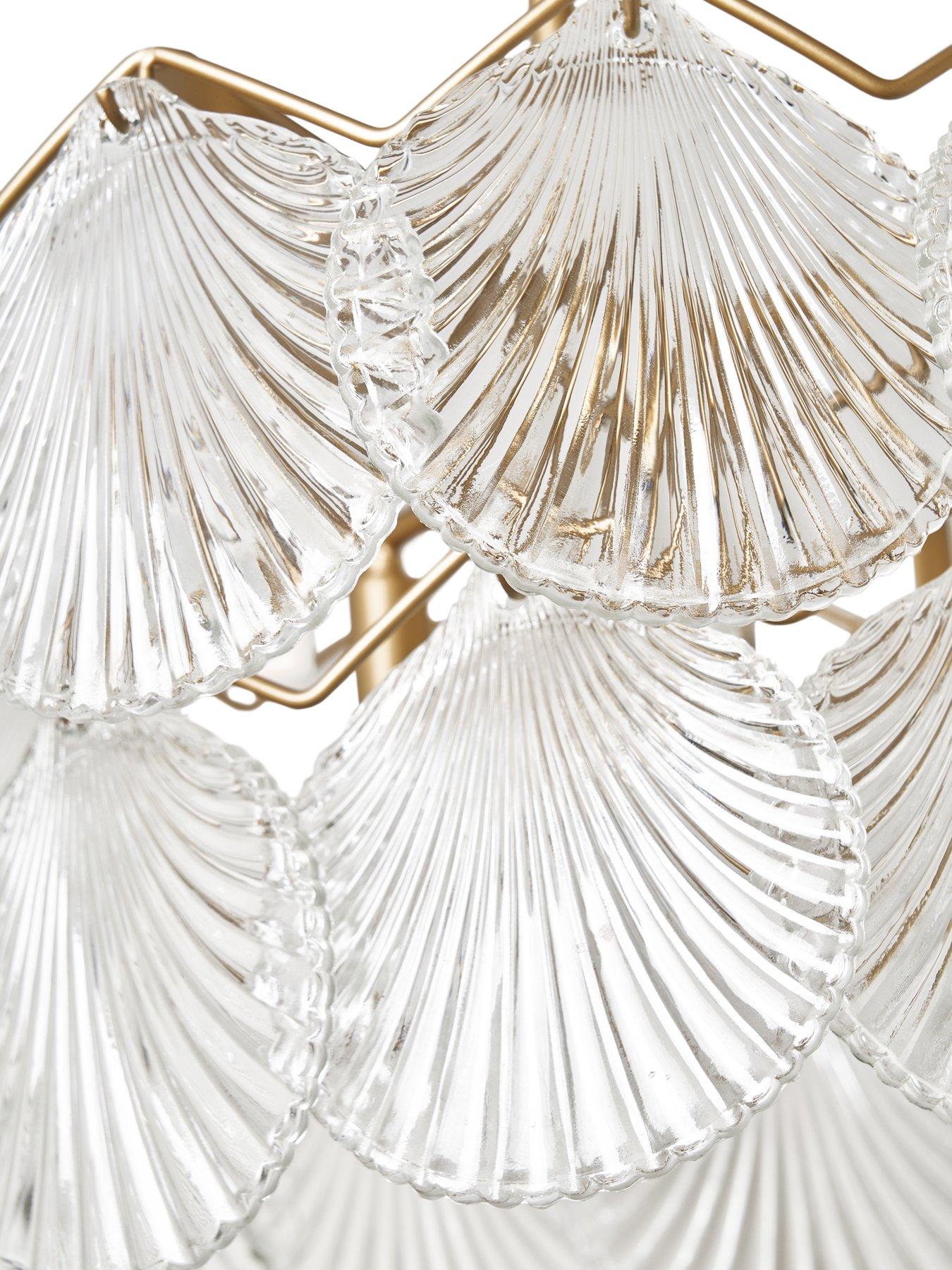  image of the-very-collection-semi-flush-shell-chandelier