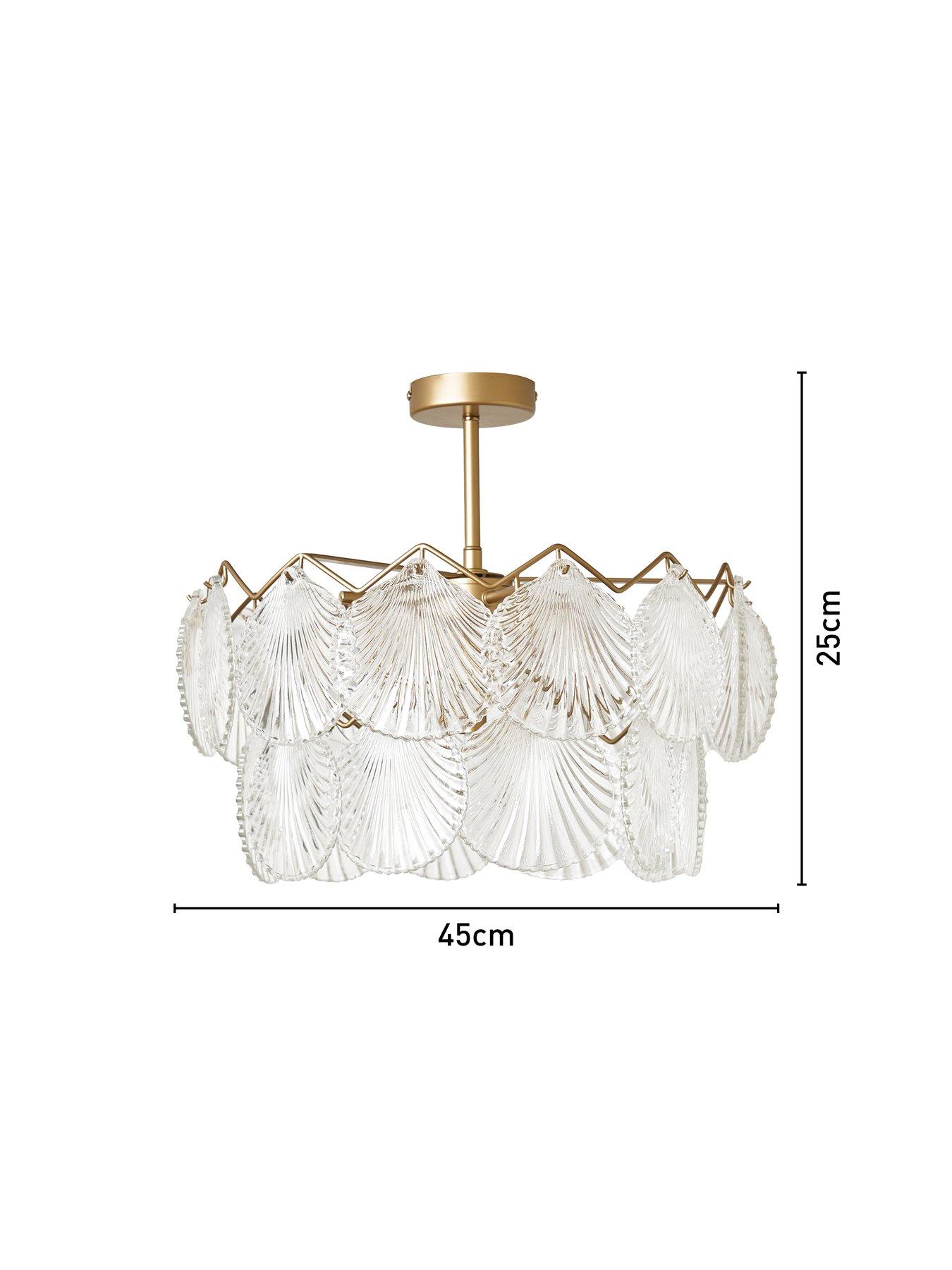  image of the-very-collection-semi-flush-shell-chandelier