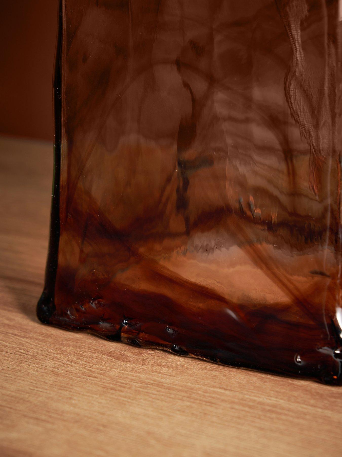 Image 3 of 6 of The Very Collection Brown Glass Table Lamp 32.5cm