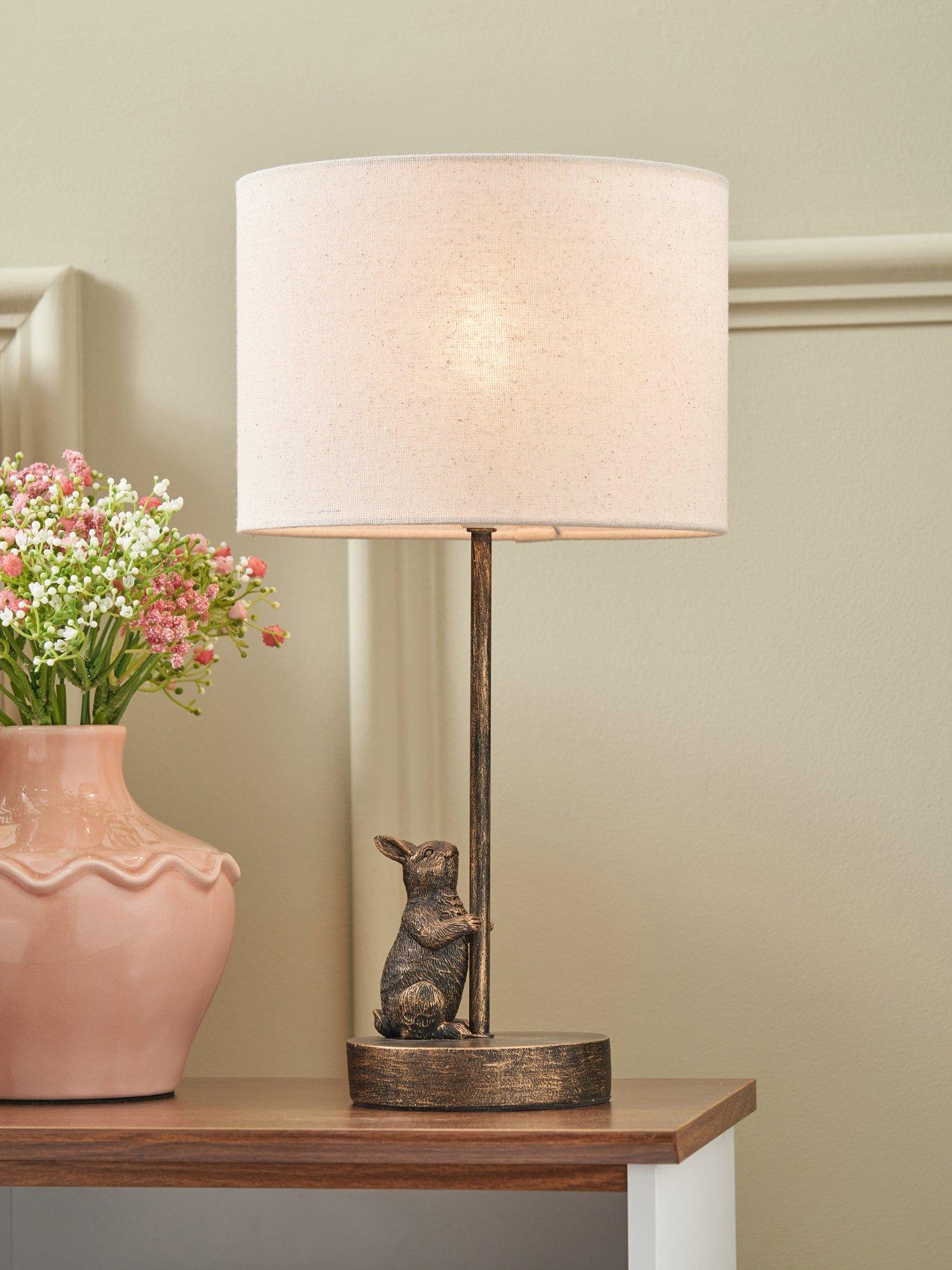 front image of the-very-collection-rabbit-table-lamp