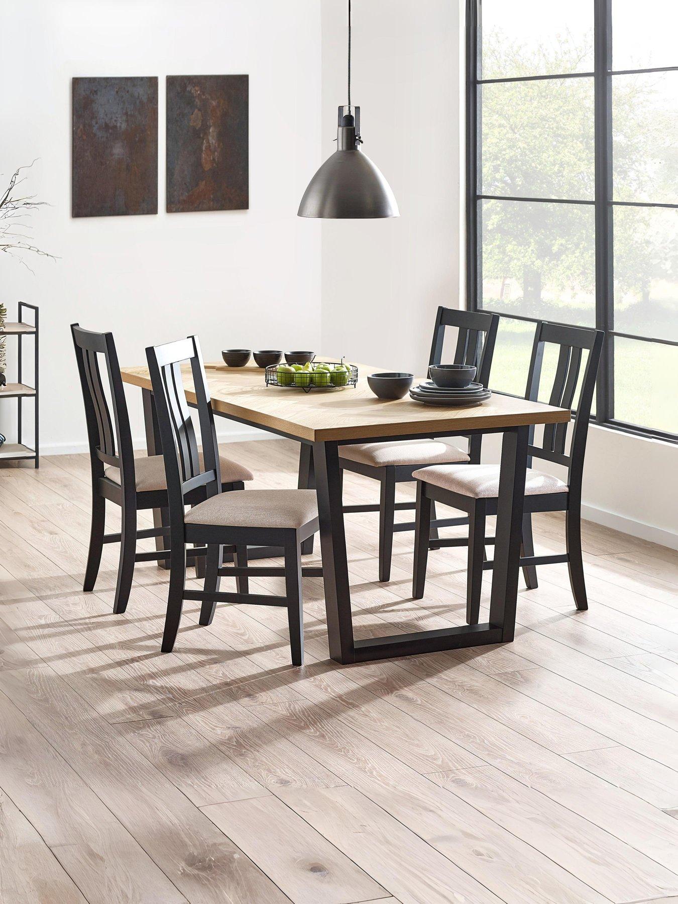 Image 1 of 5 of Julian Bowen Hilton Dining Set with 4 Chairs