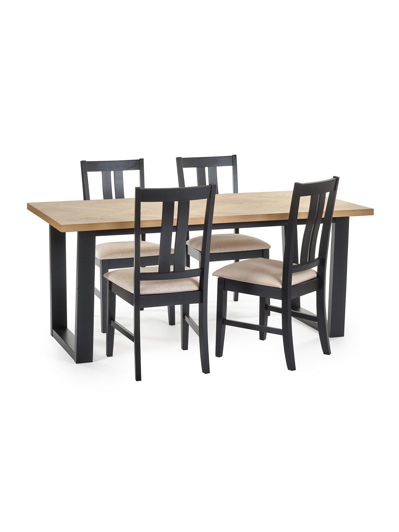 Image 5 of 5 of Julian Bowen Hilton Dining Set with 4 Chairs