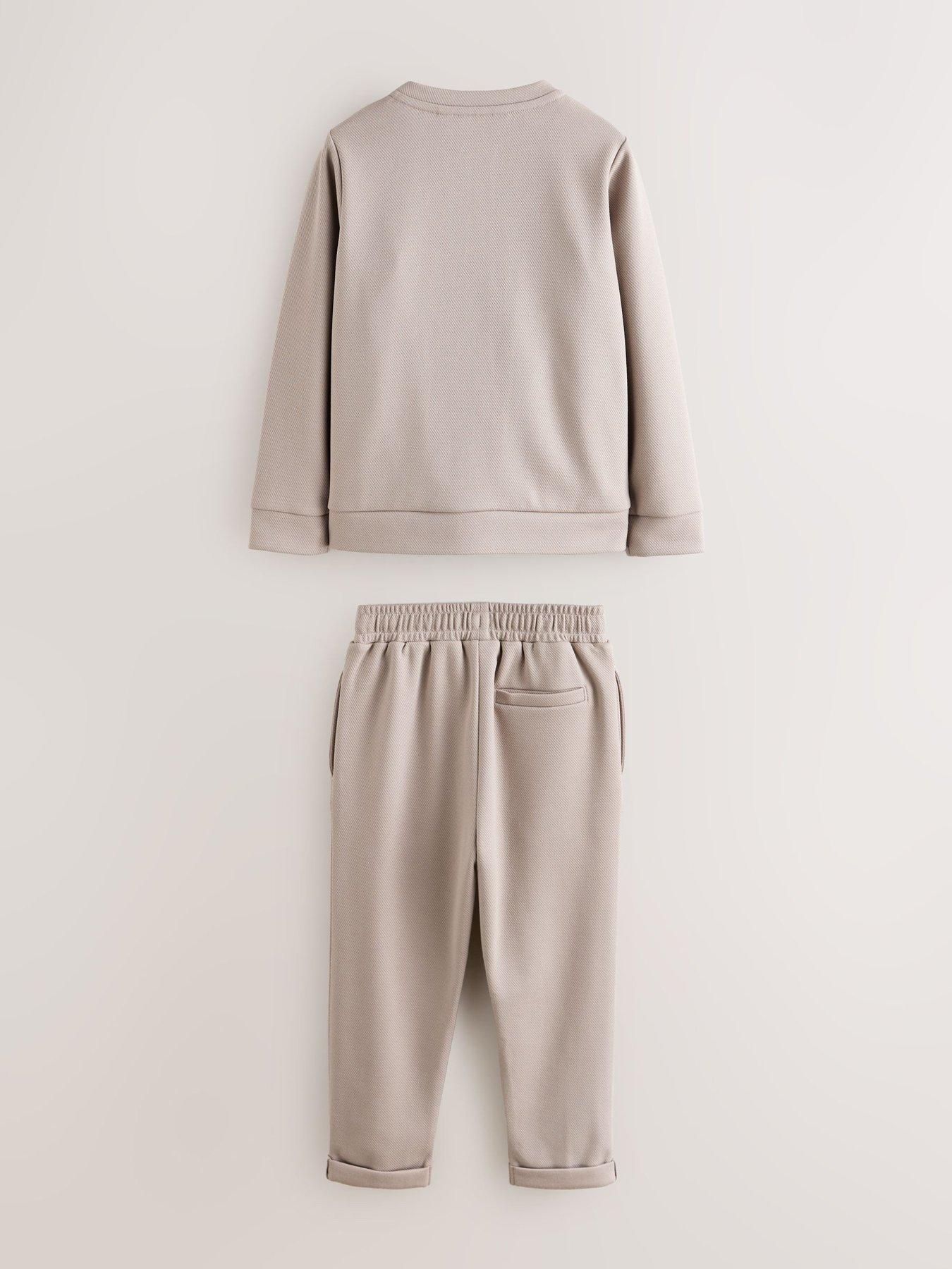 Image 6 of 7 of Ted Baker Boys 3 Piece T-Shirt Shacket and Trousers Set - Beige