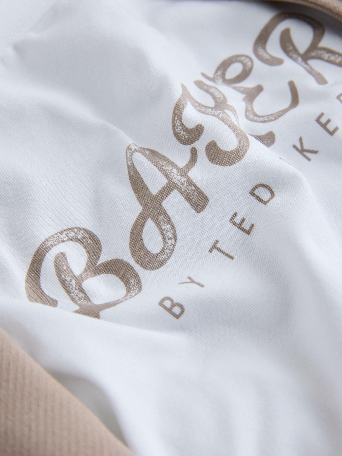 Image 7 of 7 of Ted Baker Boys 3 Piece T-Shirt Shacket and Trousers Set - Beige