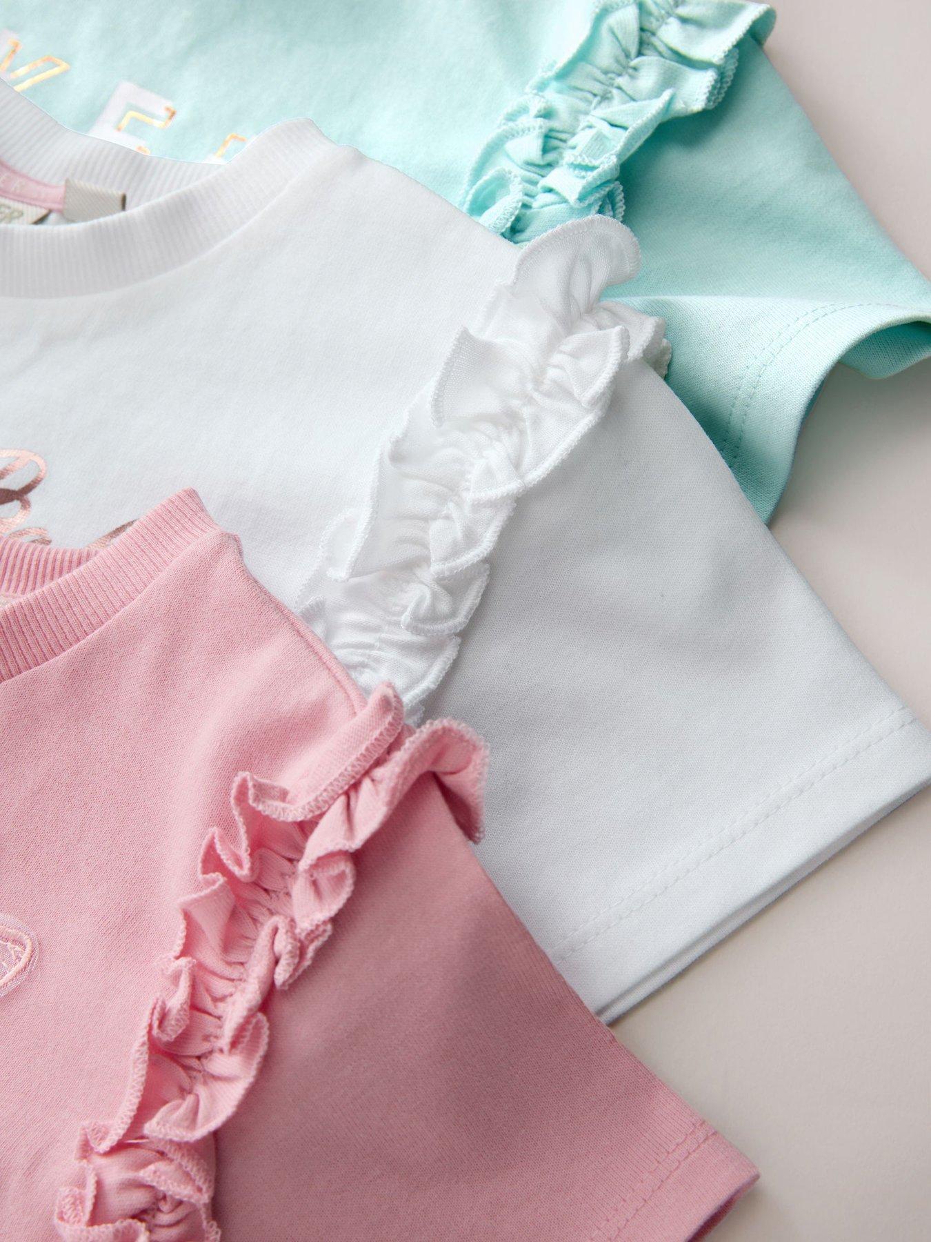 Image 5 of 6 of Ted Baker Younger Girls 3 Pack Butterfly T-Shirts - Multi