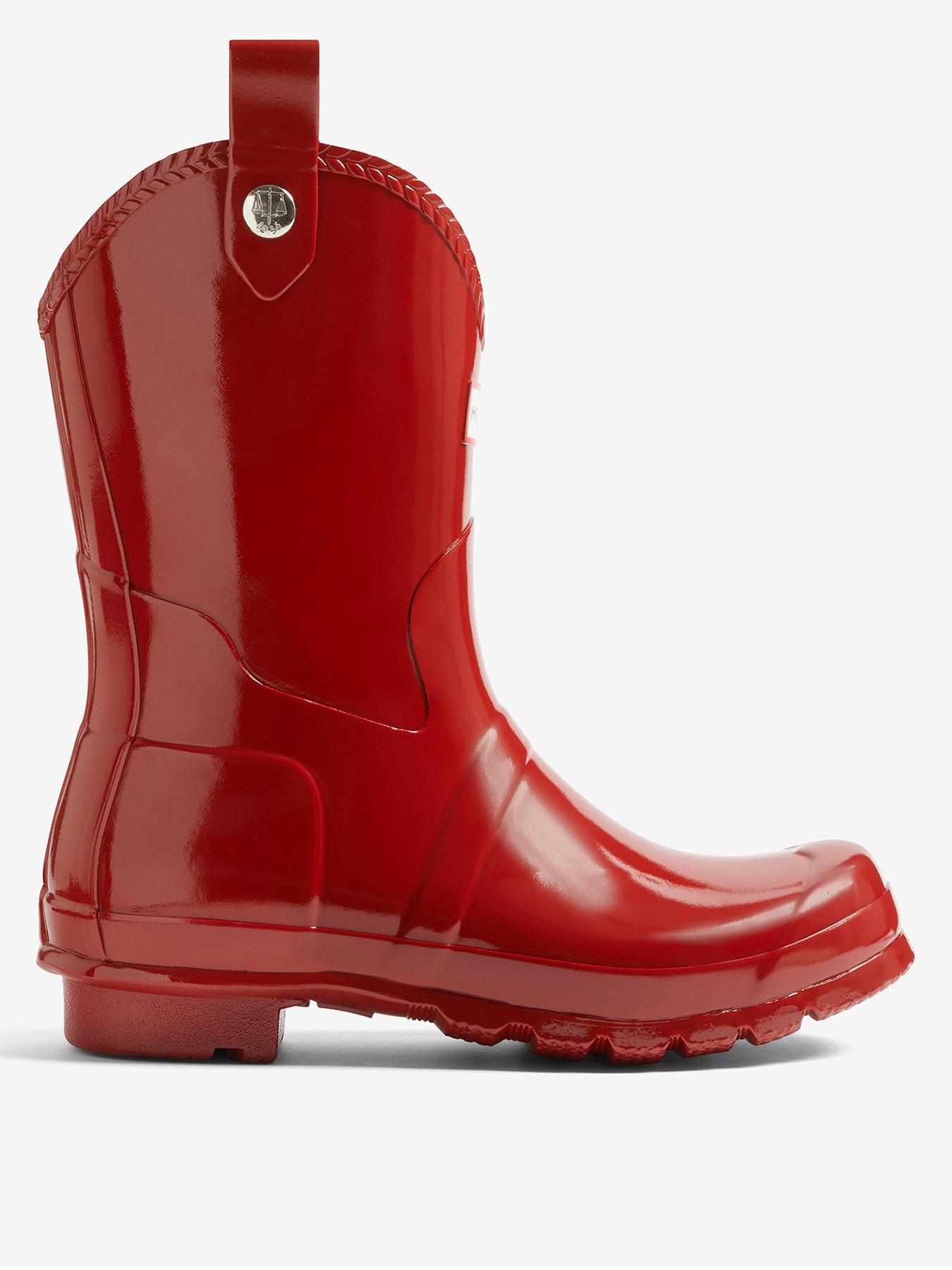 Hunter Original Gloss Cowboy Boot - Red