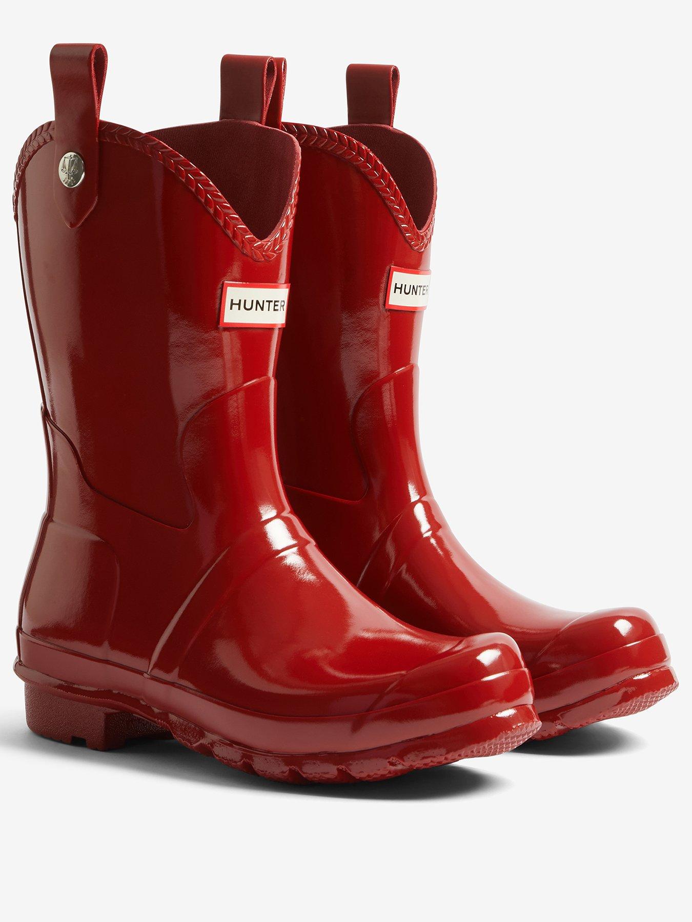 Image 2 of 4 of Hunter Original Gloss Cowboy Boot - Red