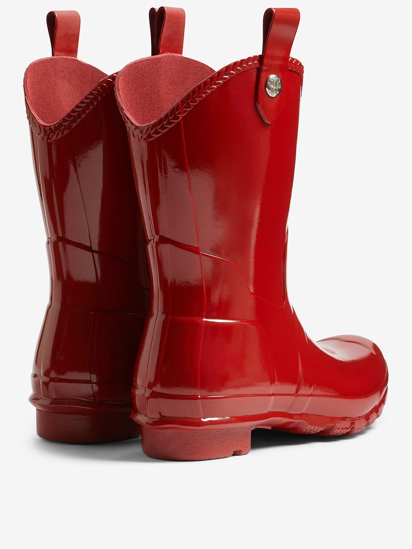 Image 3 of 4 of Hunter Original Gloss Cowboy Boot - Red