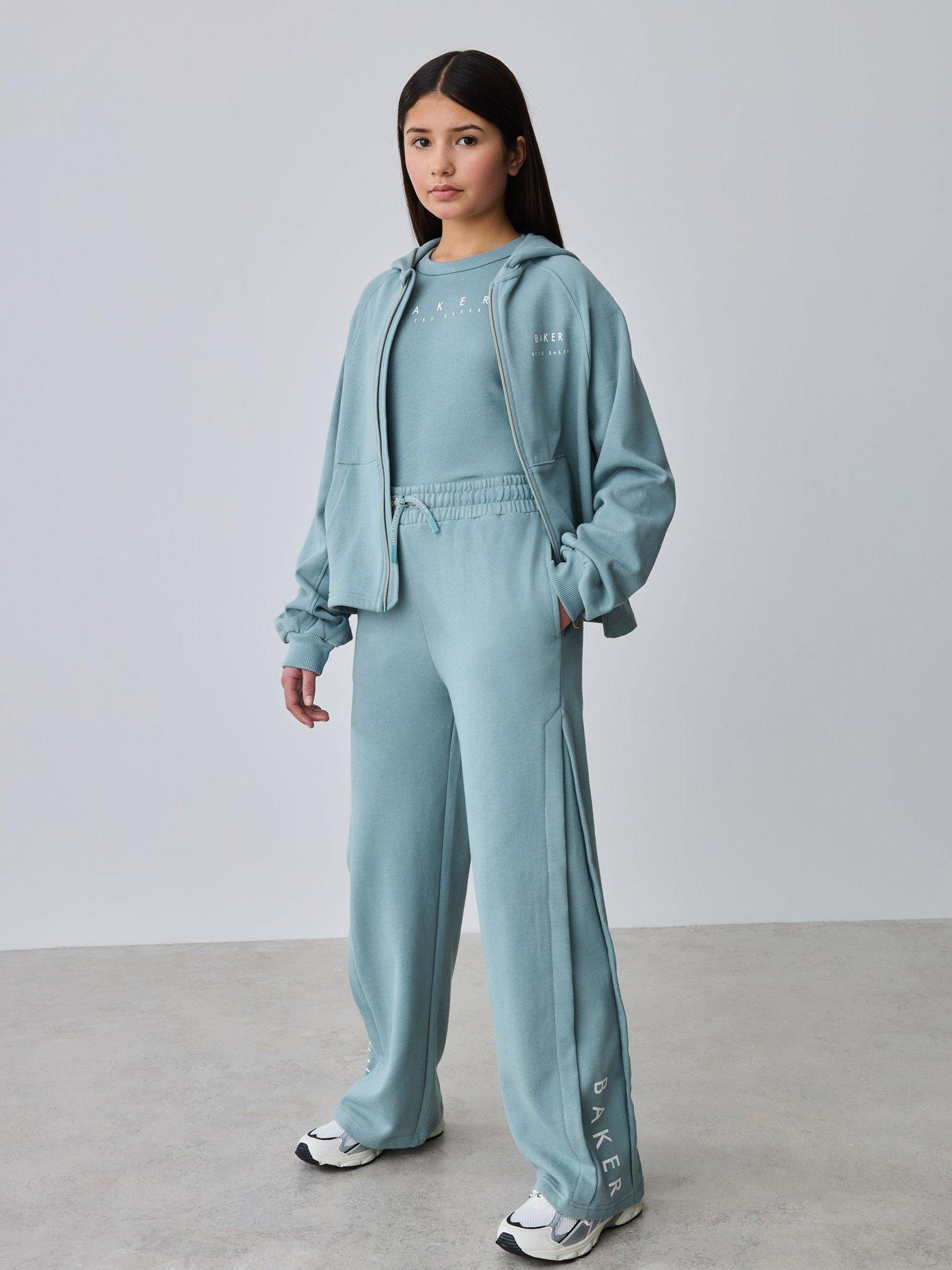 Ted Baker Older Girls 3 Piece Vest, Joggers And Hoodie Set - Blue