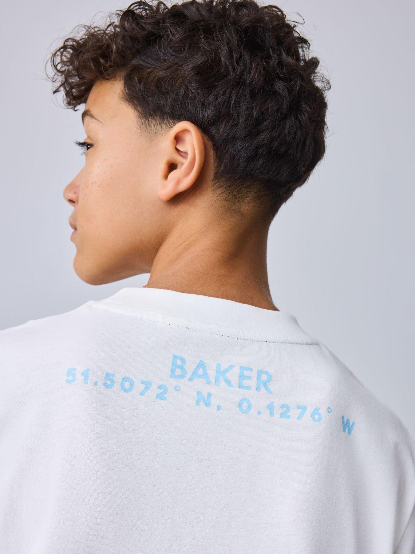 Image 4 of 7 of Ted Baker Boys Short Sleeved Letter T-Shirt - White