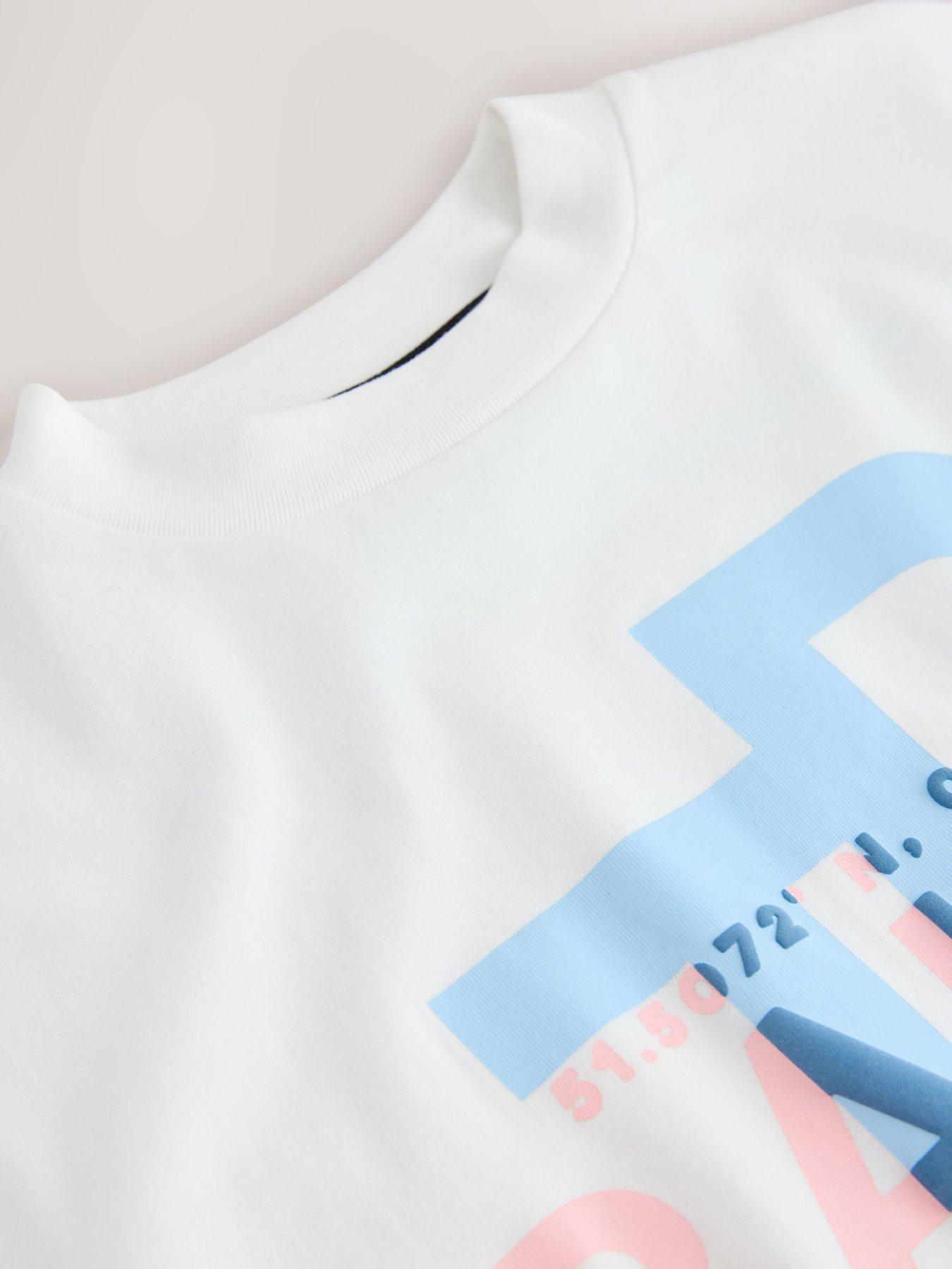 Image 6 of 7 of Ted Baker Boys Short Sleeved Letter T-Shirt - White