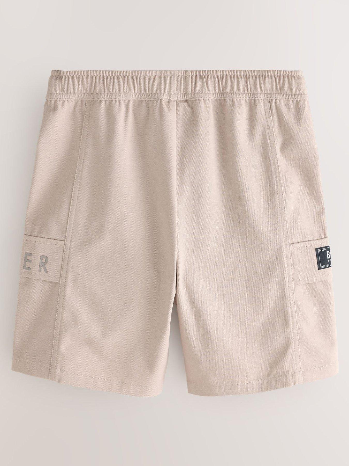 Image 2 of 5 of Ted Baker Boys Pocket Drawstring Shorts - Beige
