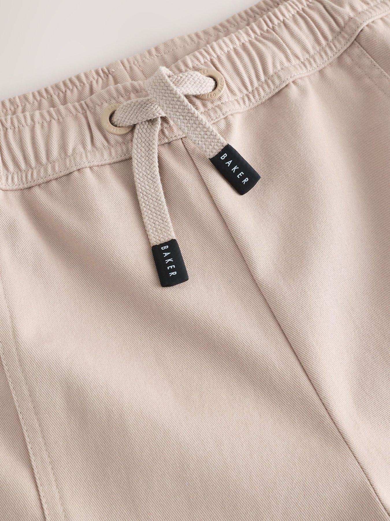 Image 3 of 5 of Ted Baker Boys Pocket Drawstring Shorts - Beige