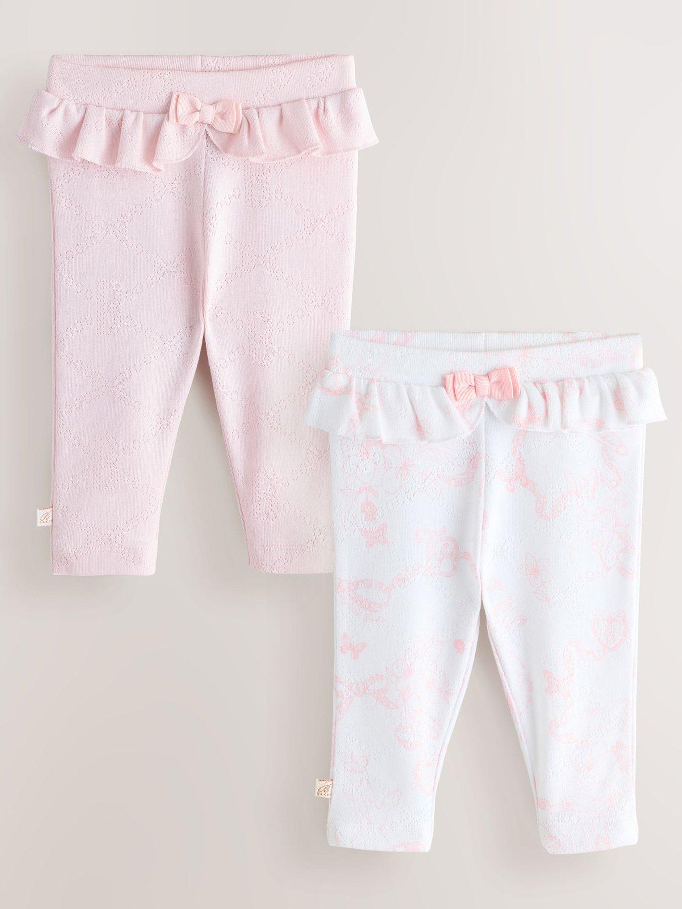Ted Baker Baby Girls 2 Pack Bow Frill Leggings - Multi