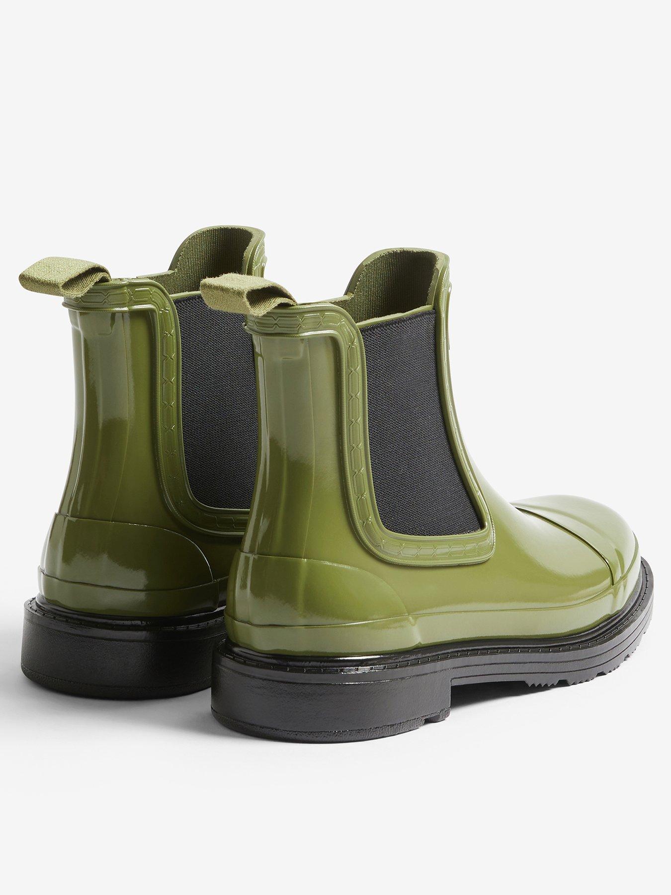  image of hunter-womens-chelsea-commando-gloss-boot