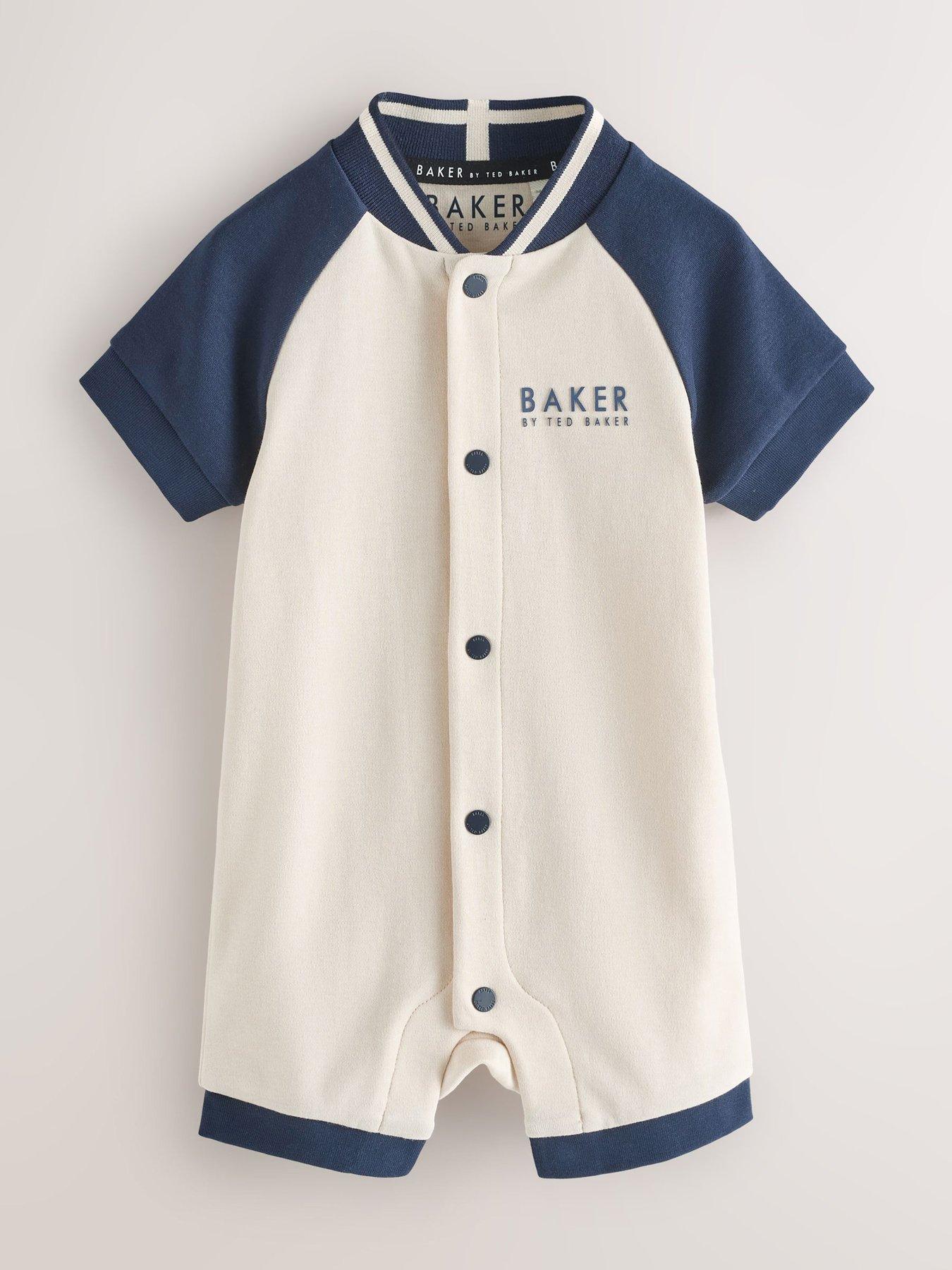 Image 4 of 7 of Ted Baker Baby Boys 2 Pack Short Sleeve All-In-One Rompers - Multi