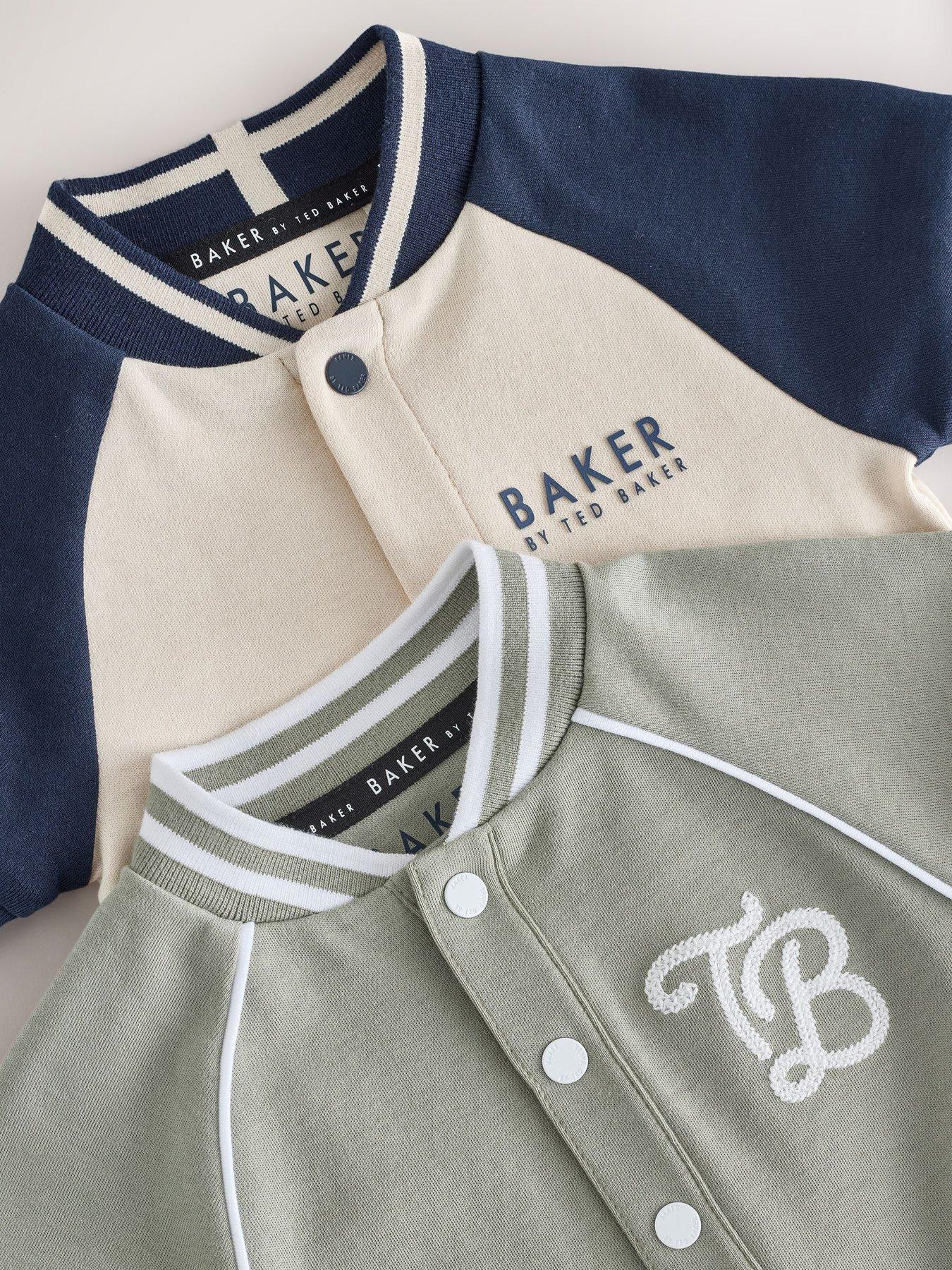 Image 5 of 7 of Ted Baker Baby Boys 2 Pack Short Sleeve All-In-One Rompers - Multi