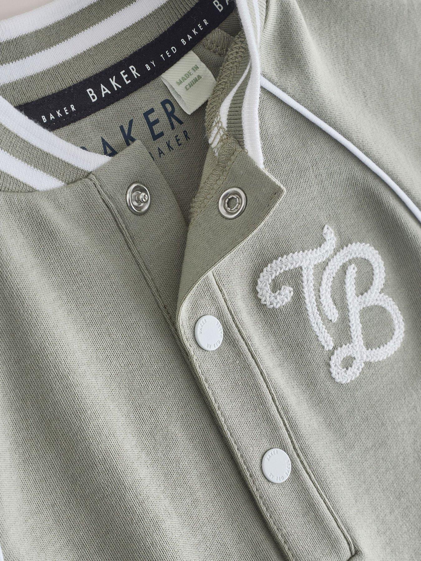 Image 6 of 7 of Ted Baker Baby Boys 2 Pack Short Sleeve All-In-One Rompers - Multi