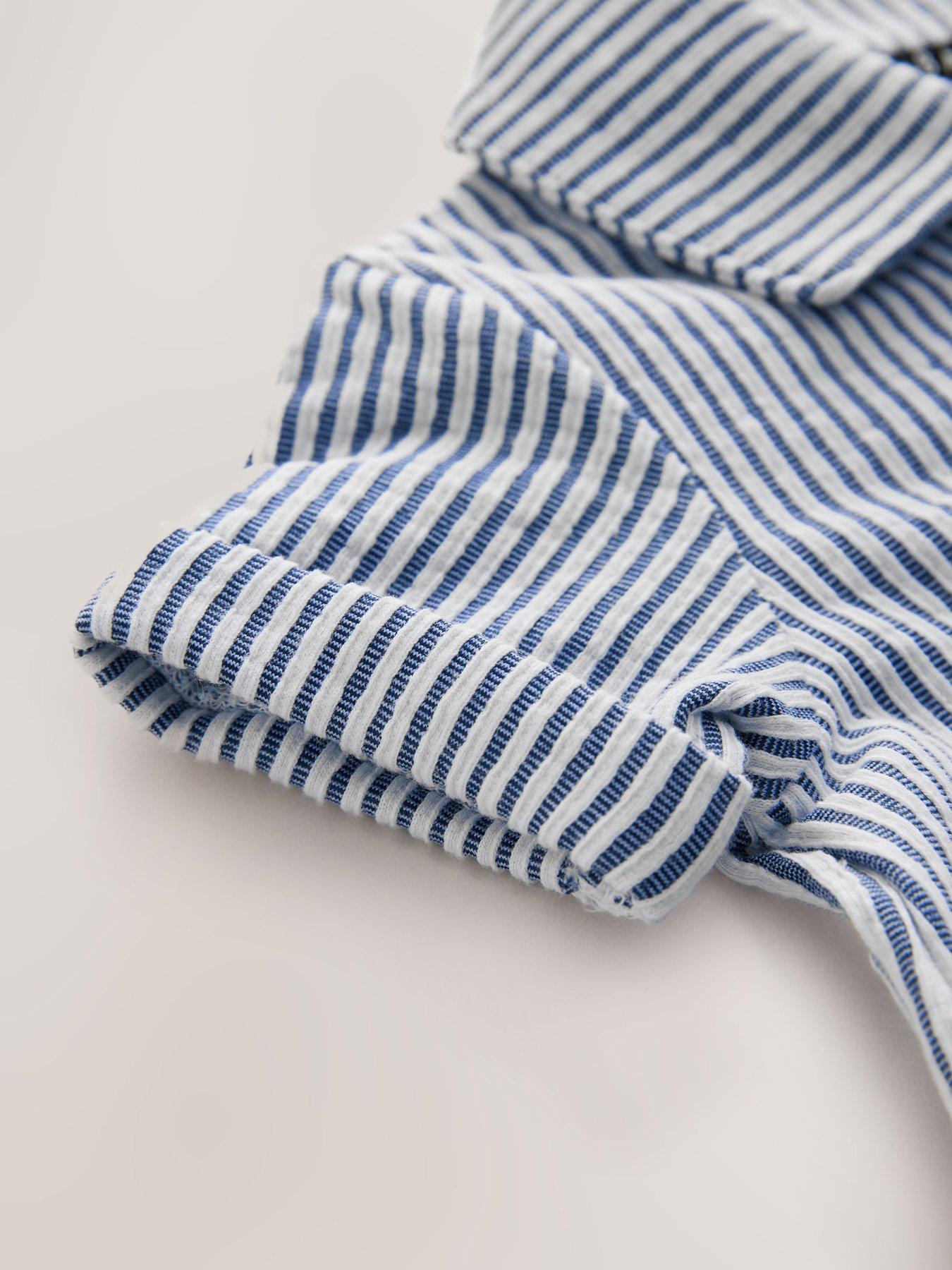 Image 4 of 5 of Ted Baker Baby Boys Striped Rompersuit - Navy