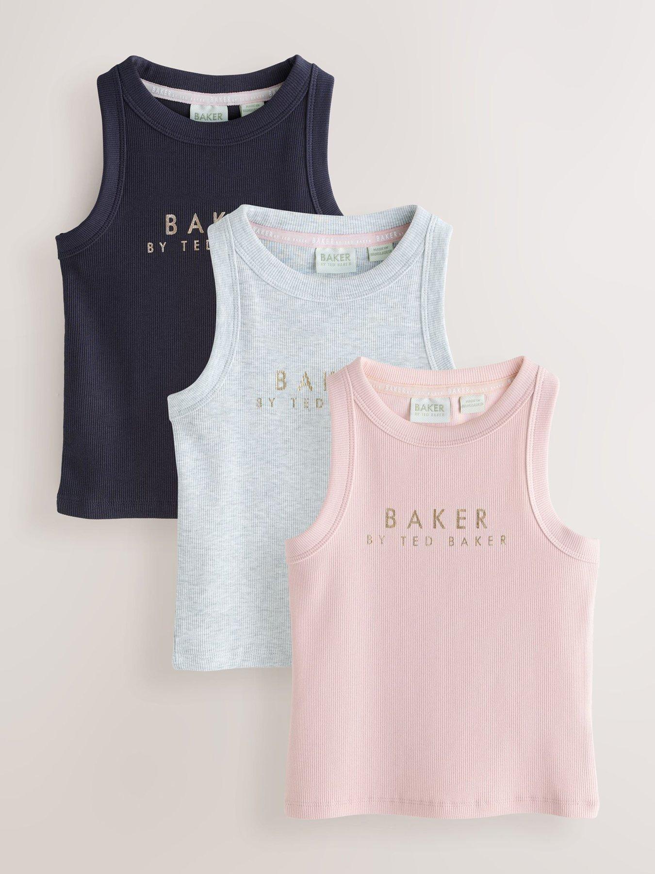  image of ted-baker-older-girls-3-pack-vests-pink-multi