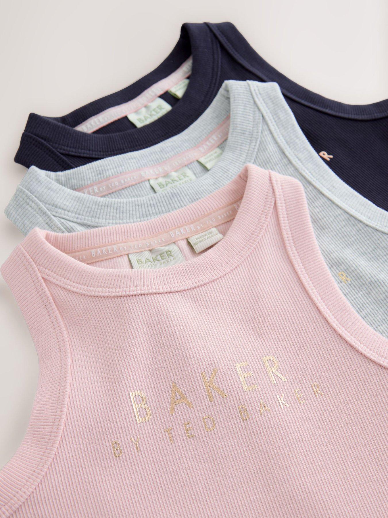  image of ted-baker-older-girls-3-pack-vests-pink-multi