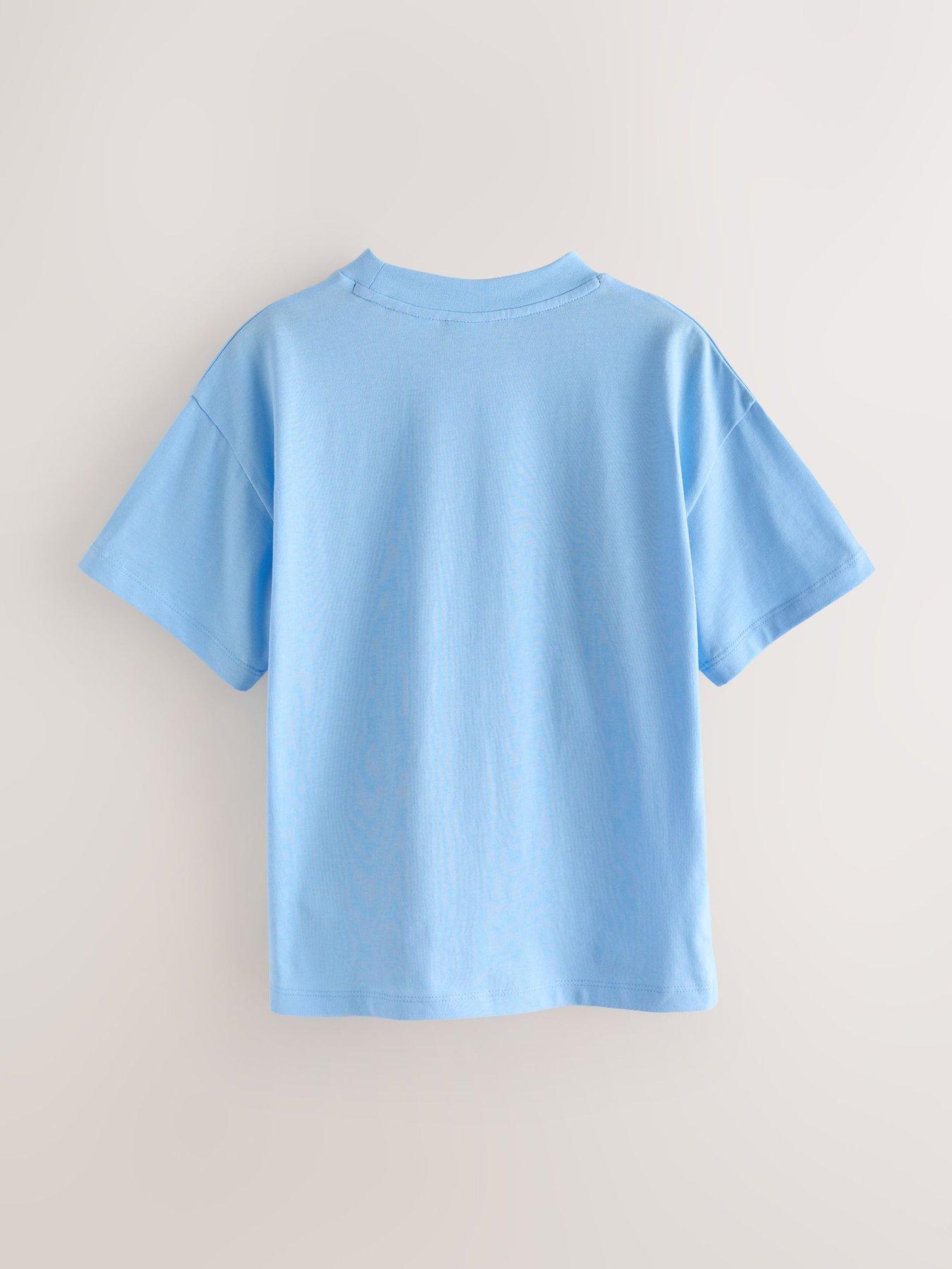Image 5 of 7 of Ted Baker Boys Short Sleeved Letter T-Shirt - Blue