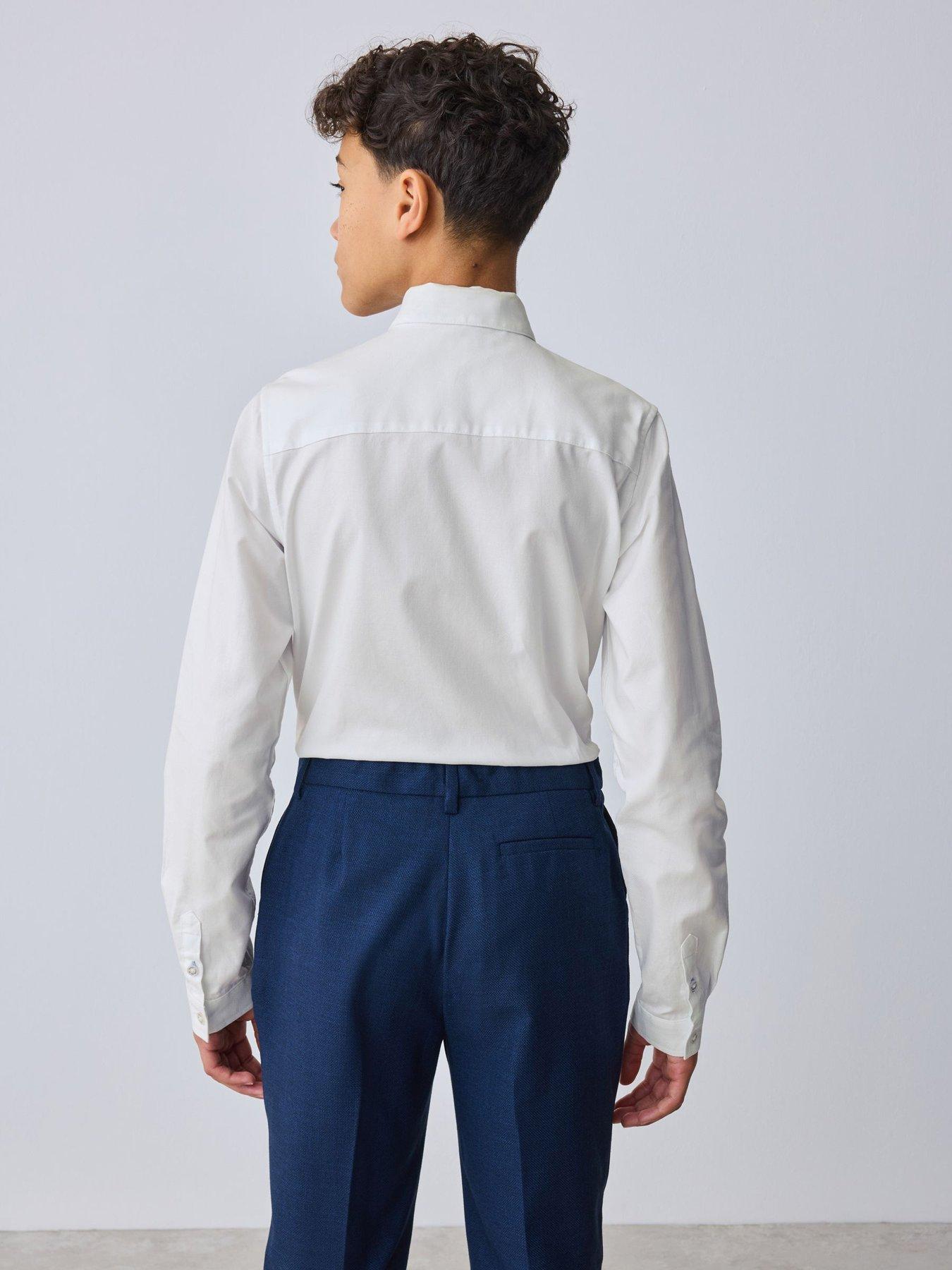  image of ted-baker-boys-bow-tie-shirt-white