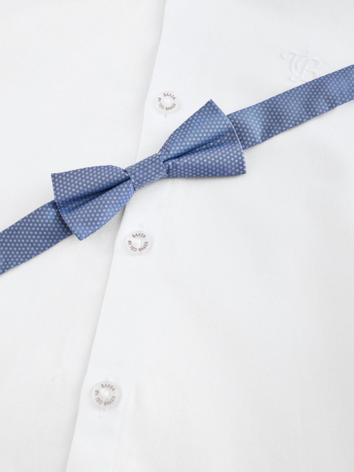  image of ted-baker-boys-bow-tie-shirt-white