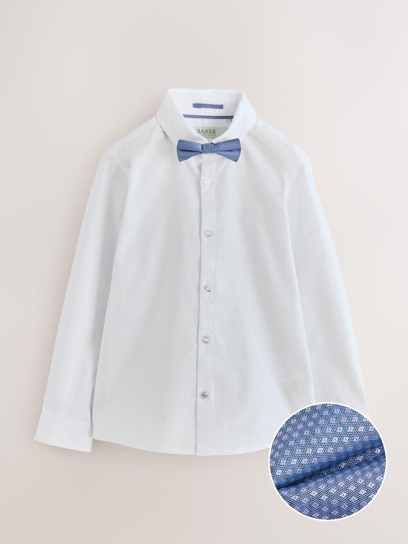  image of ted-baker-boys-bow-tie-shirt-white