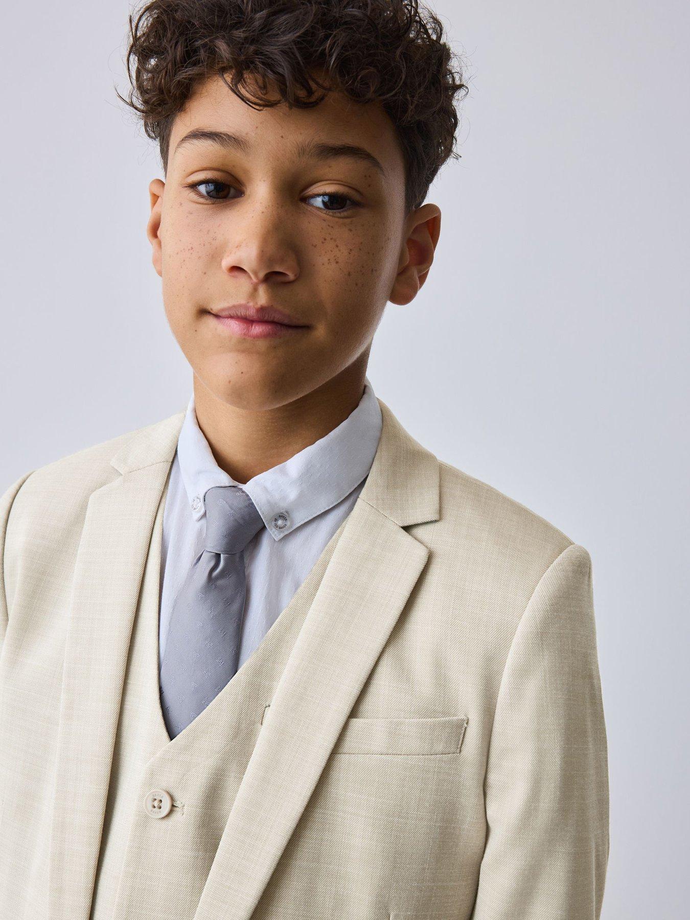 Image 3 of 7 of Ted Baker Boys Long Sleeved Suit Jacket - Beige