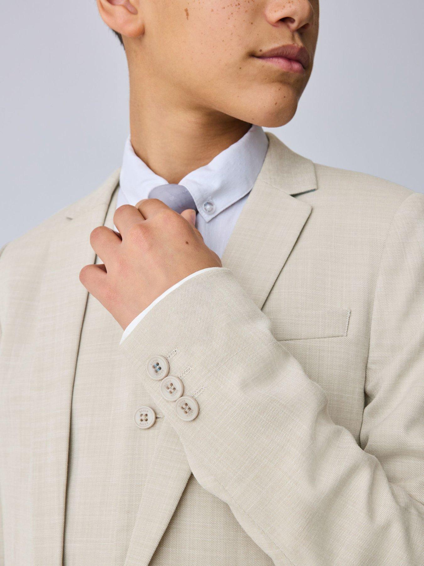 Image 5 of 7 of Ted Baker Boys Long Sleeved Suit Jacket - Beige