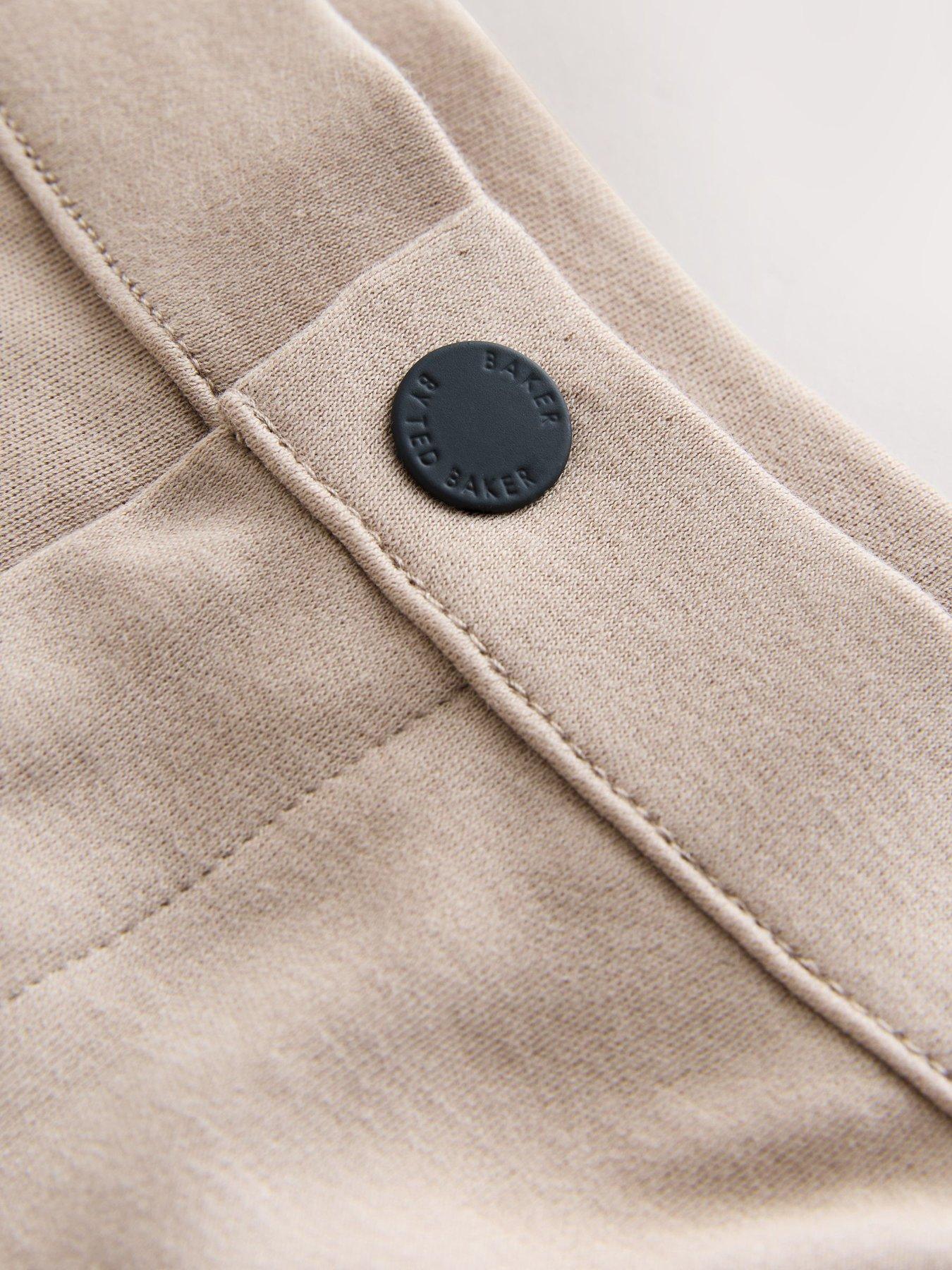  image of ted-baker-boys-graphic-polo-top-short-set-beige