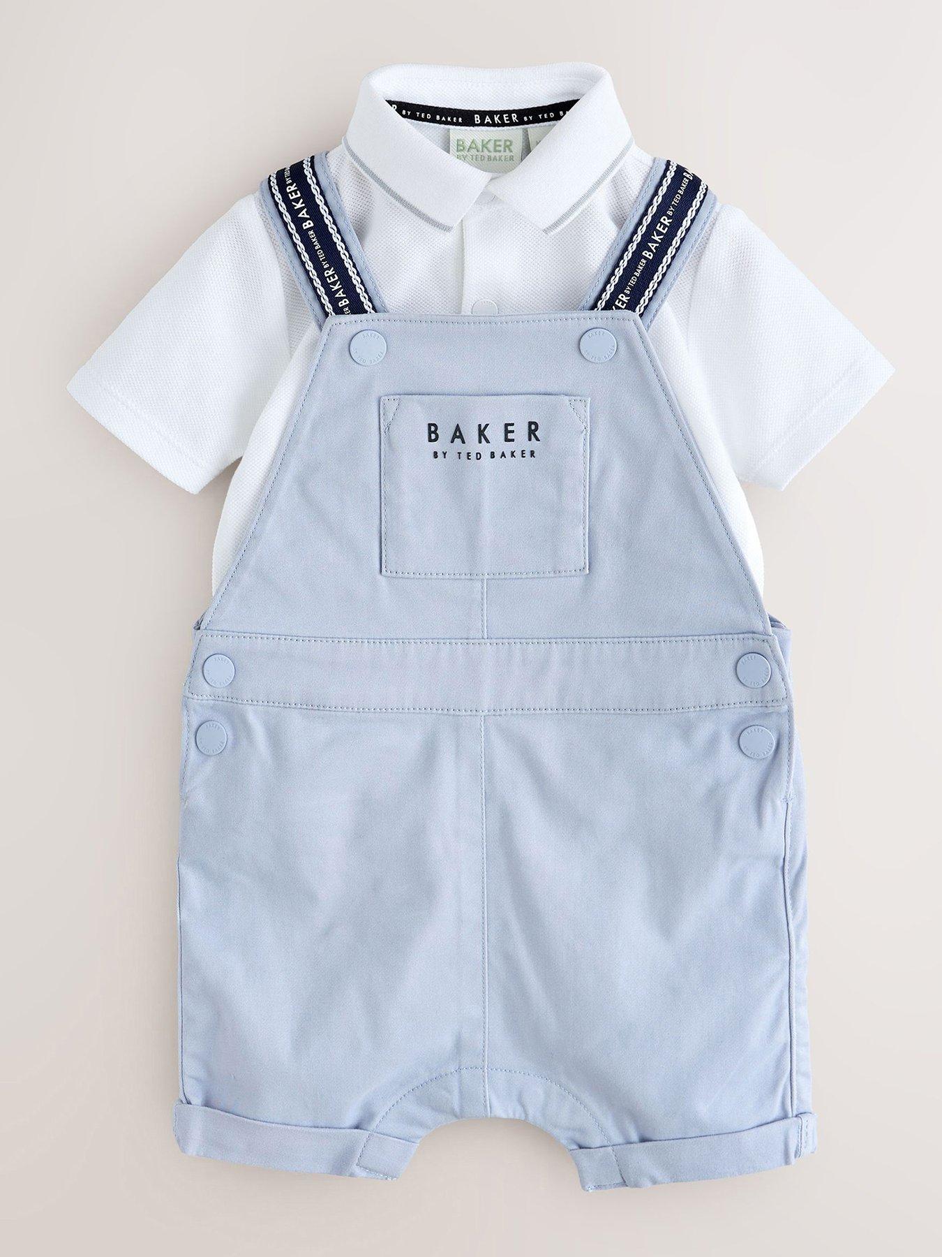 Ted Baker Baby Boys Chino Dungarees and Polo Shirt Set - Blue