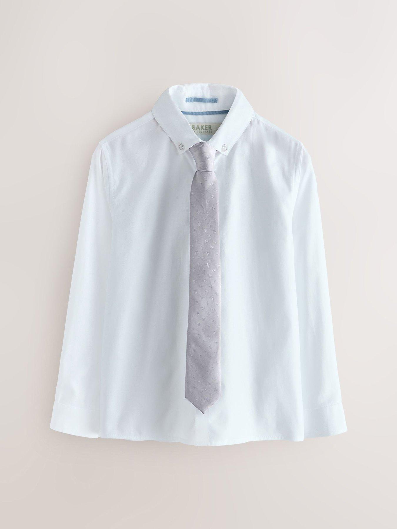 Image 5 of 7 of Ted Baker Boys Long Sleeved Waistcoat, Shirt and Tie Set - Beige