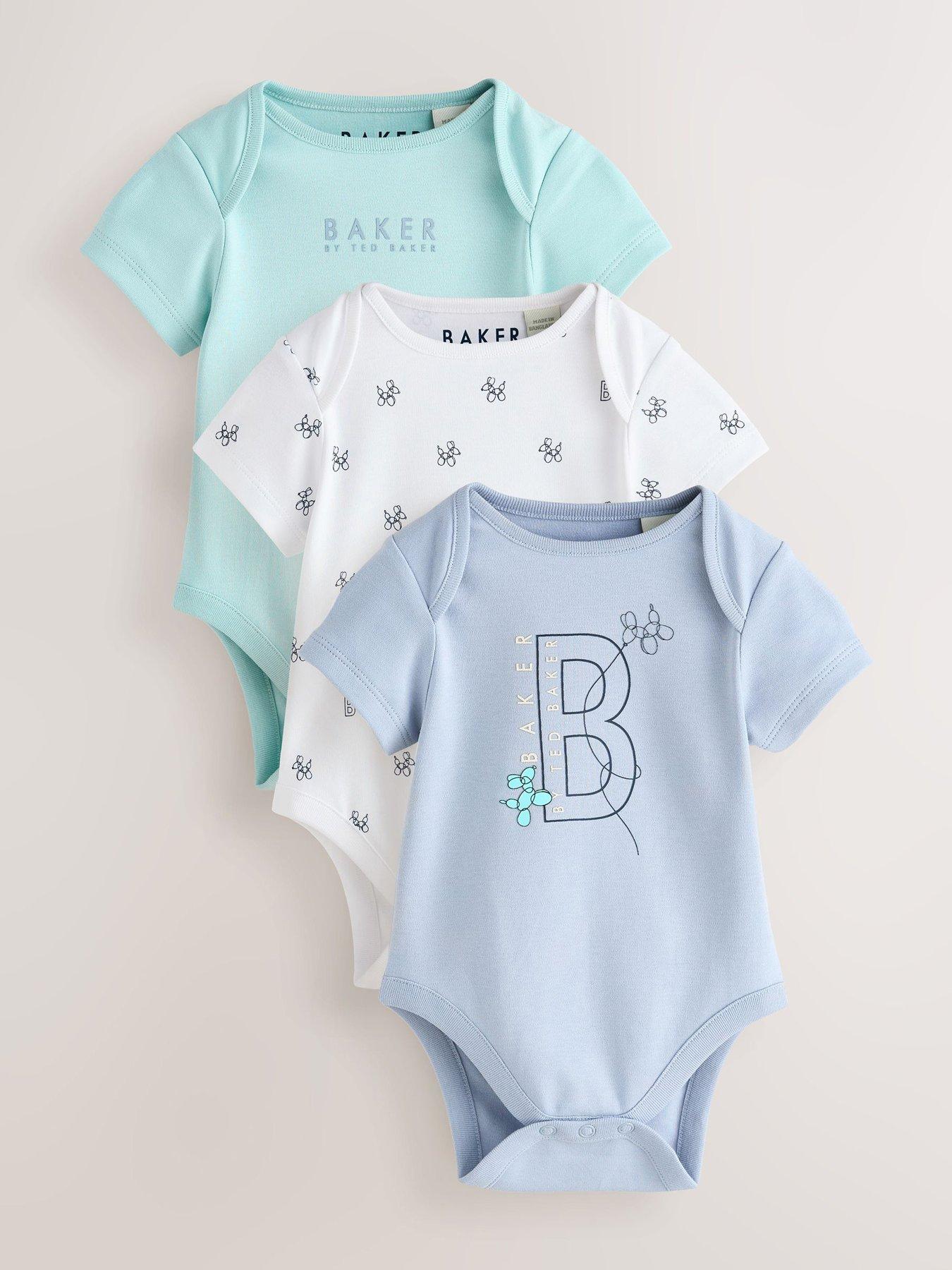  image of ted-baker-baby-boys-3-pack-bodysuits-multi