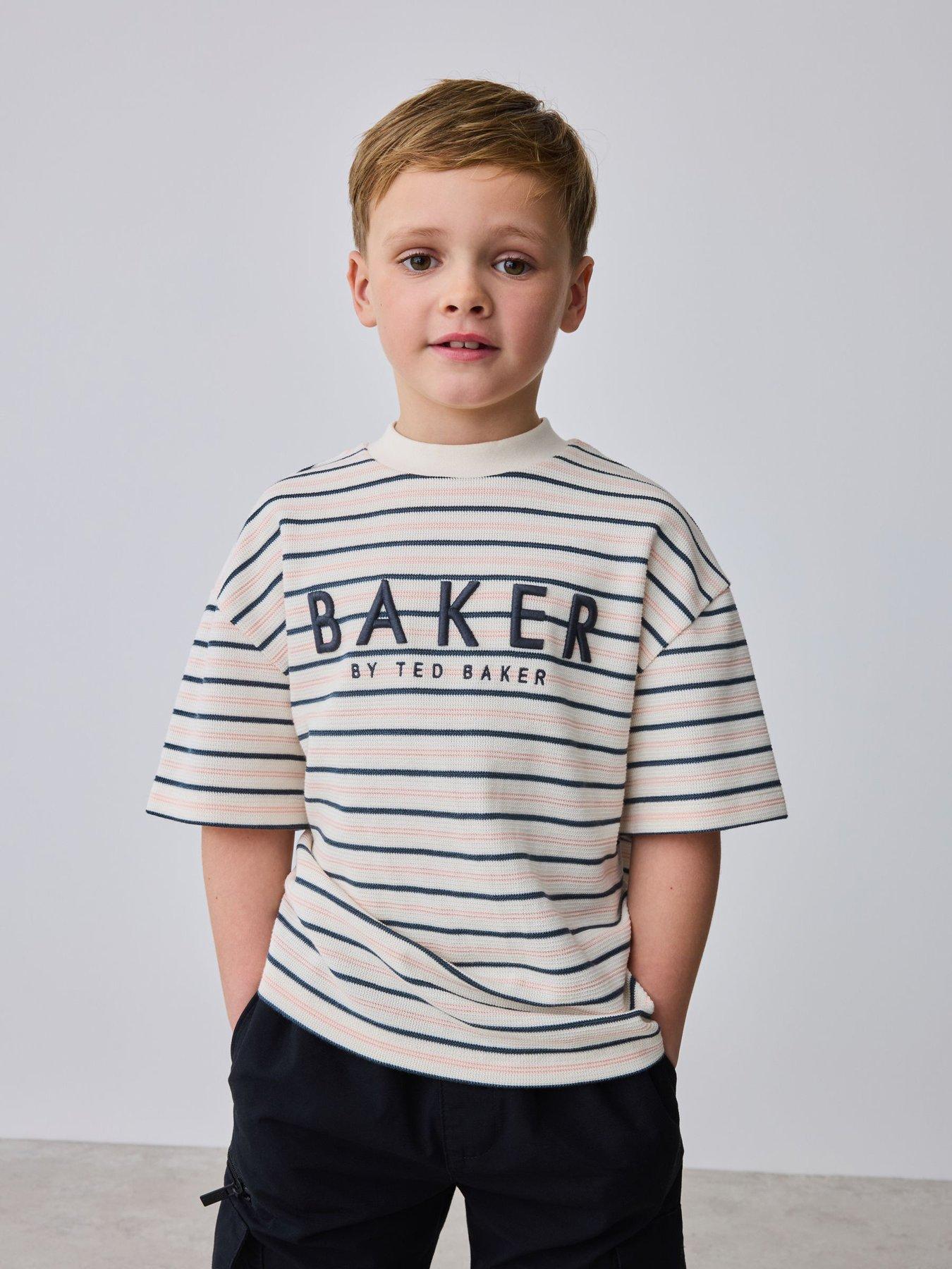 Ted Baker Boys Striped Short Sleeved T-Shirt - Multi