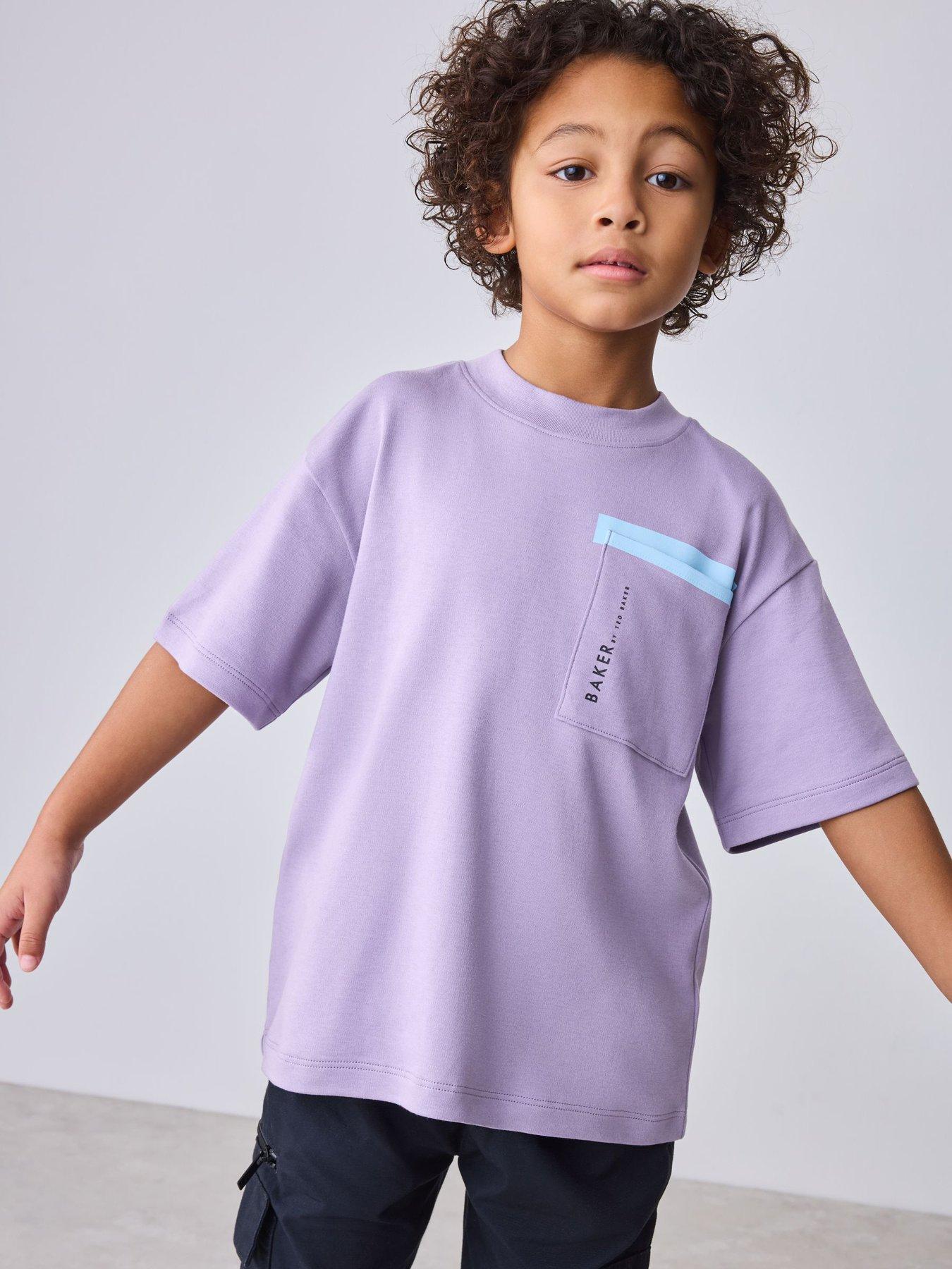 Image 3 of 7 of Ted Baker Boys Short Sleeved Pocket T-Shirt - Purple