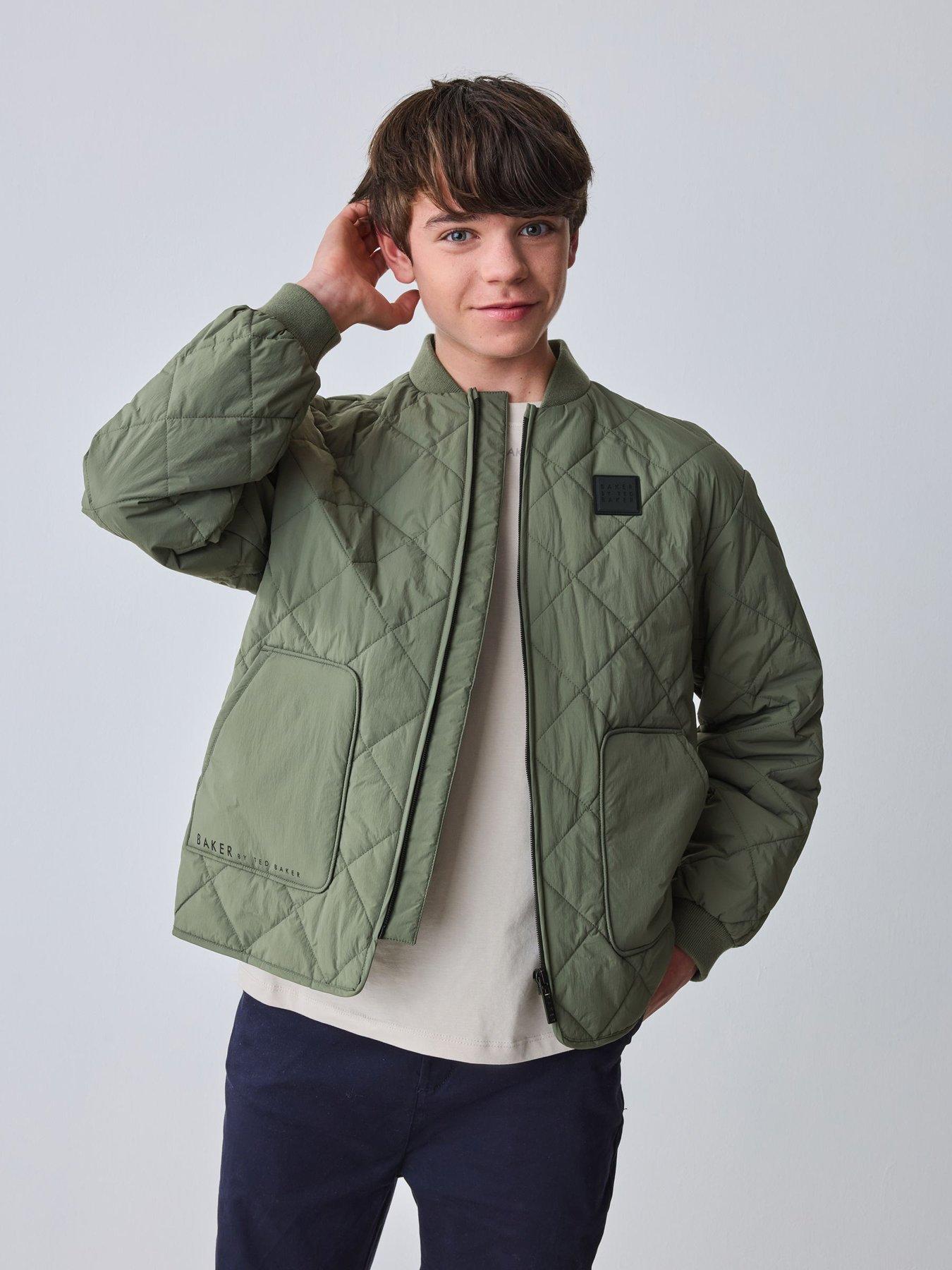 Ted Baker Boys Long Sleeved Quilted Jacket - Green